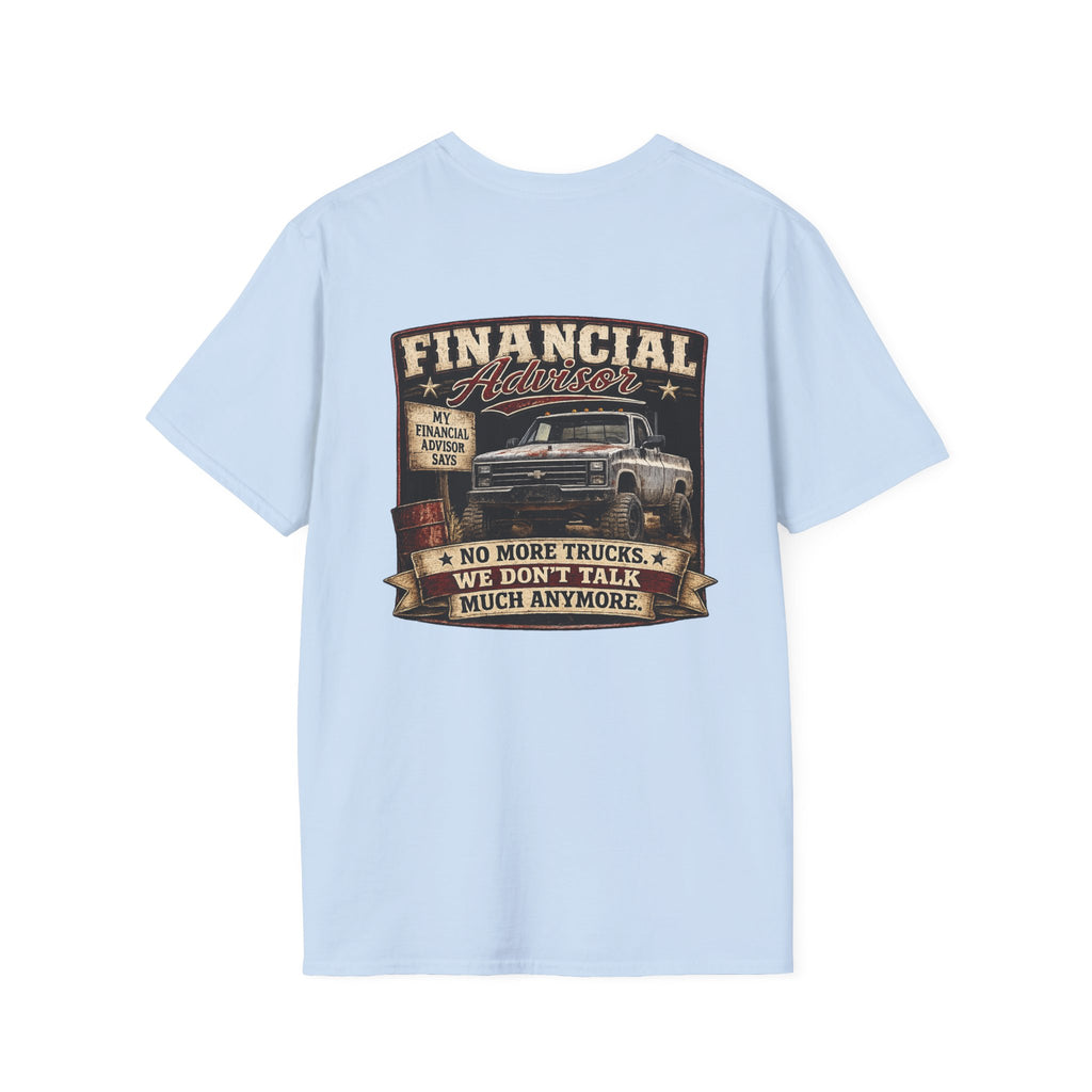 Financial Adviser - Chevrolet K30 Vintage Truck T-Shirt – Retro Chevy K-30 Badge Chest Tee
