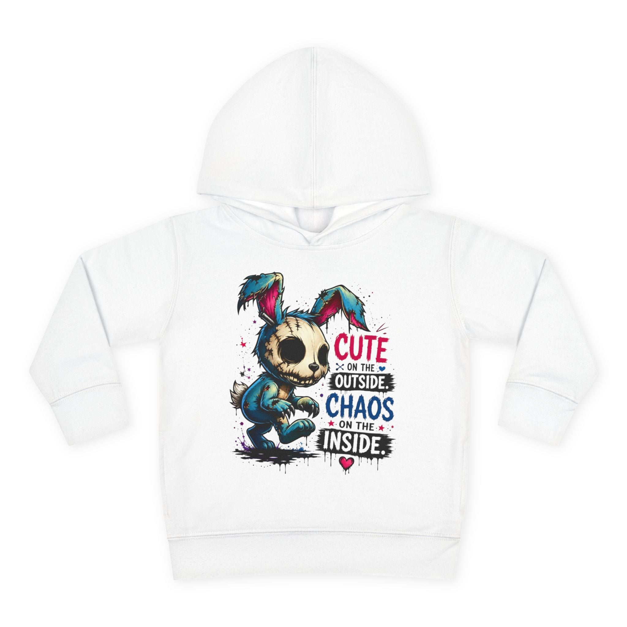 Cute on the outside Choas on the inside Toddler Pullover Fleece Hoodie