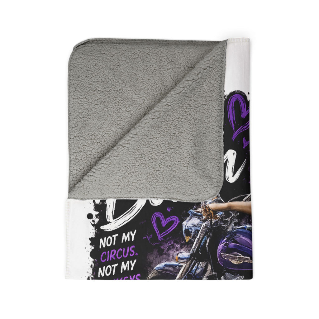 Bye Bitch Motorcycle Fleece Sherpa Blanket – Purple Rider Gifts