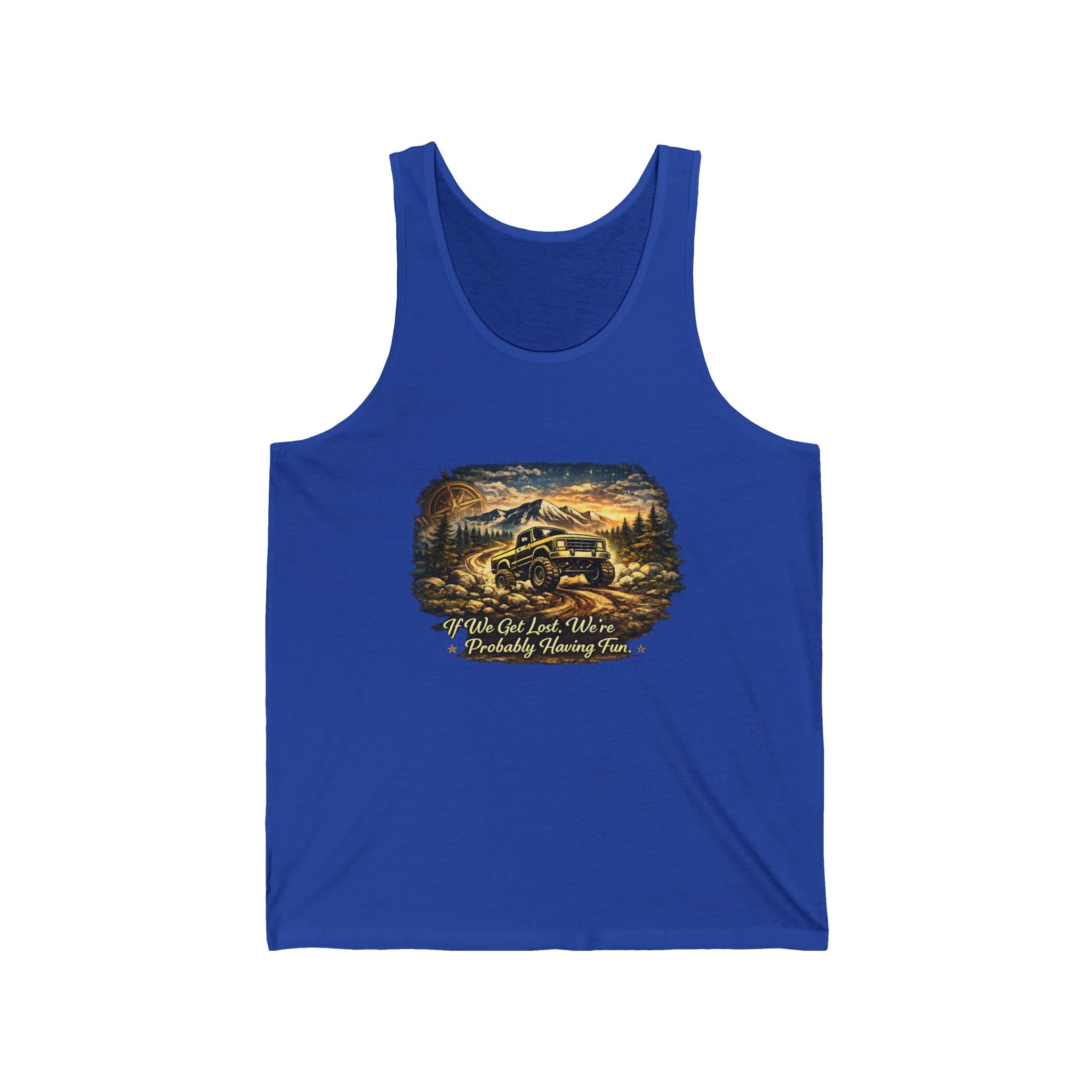 "Let's Get Lost" Adventure Graphic Tank — Vintage Camper Tank Top