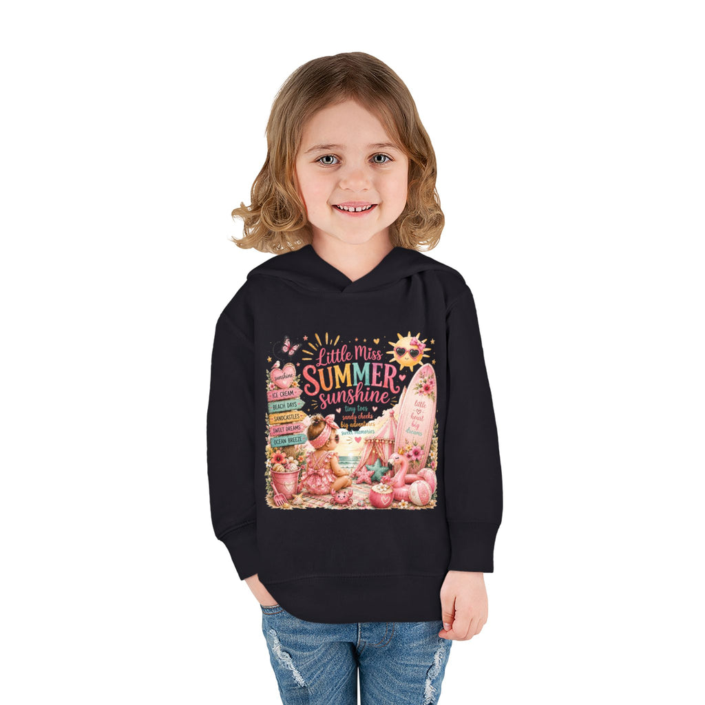 "Little Miss Summer Sunshine" Cute Beach Print Pullover - Toddler Hoodie