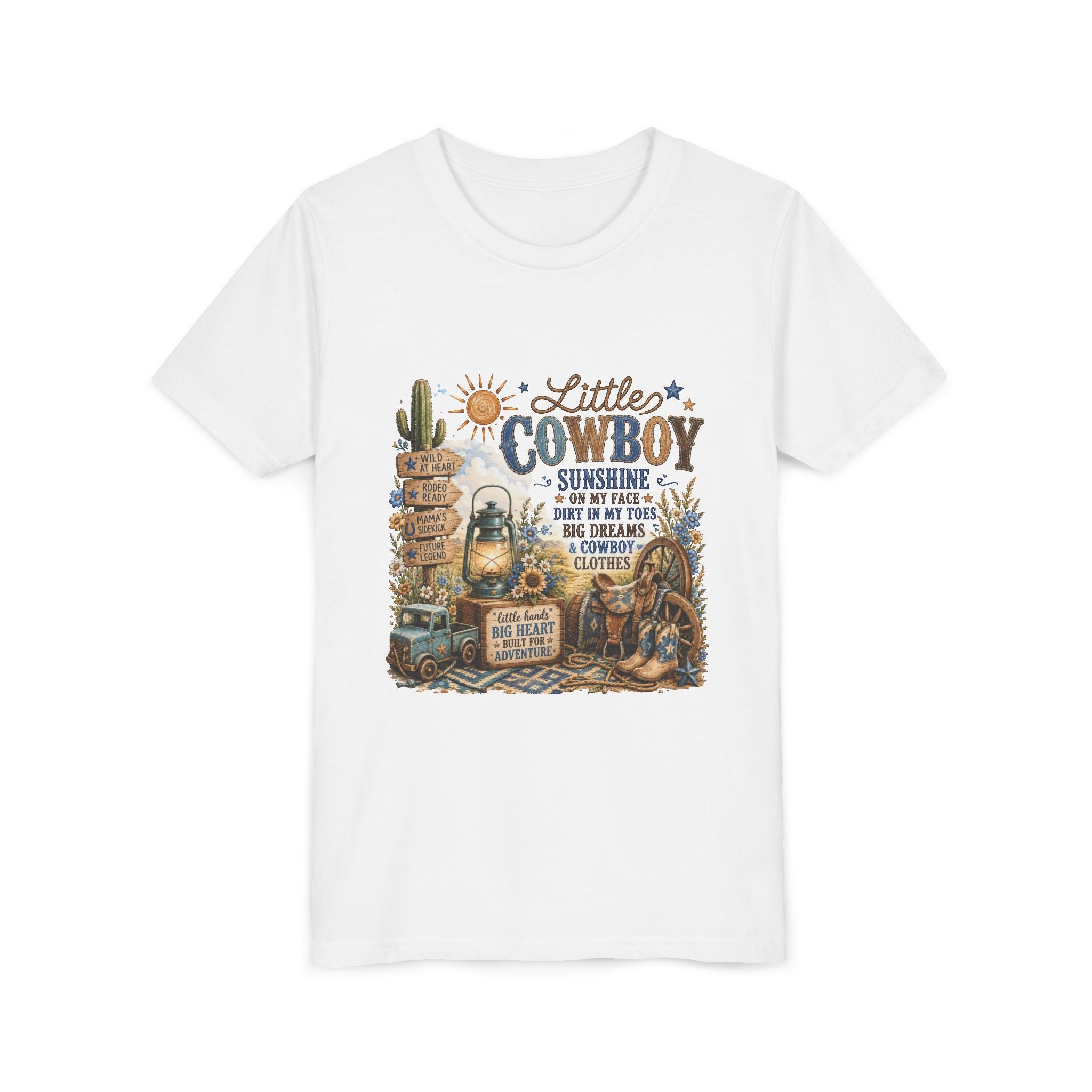 "Little Cowboy" Western Sunshine Graphic Shirt - Youth Tee