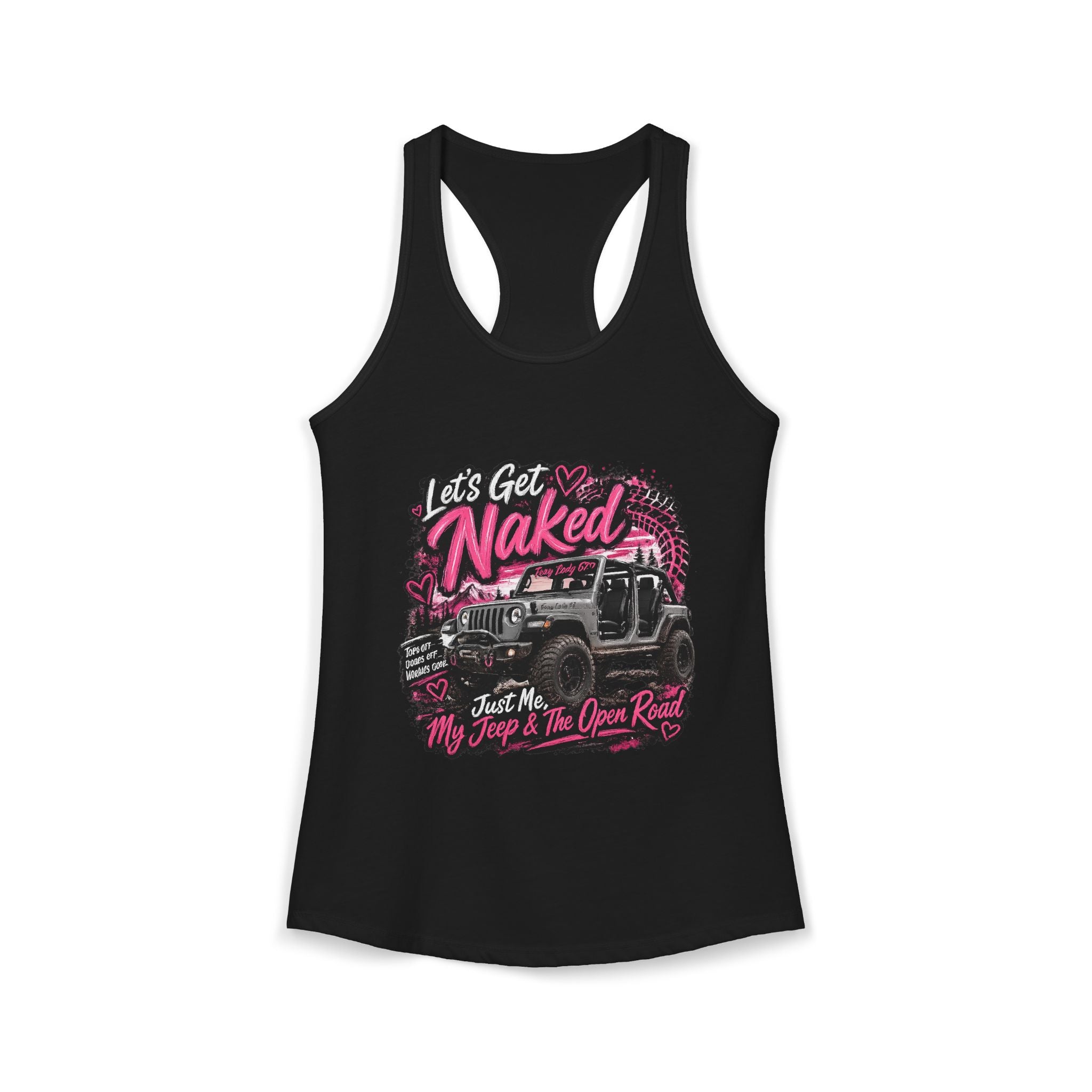 Let's Get Naked Jeep Women's Ideal Racerback Tank