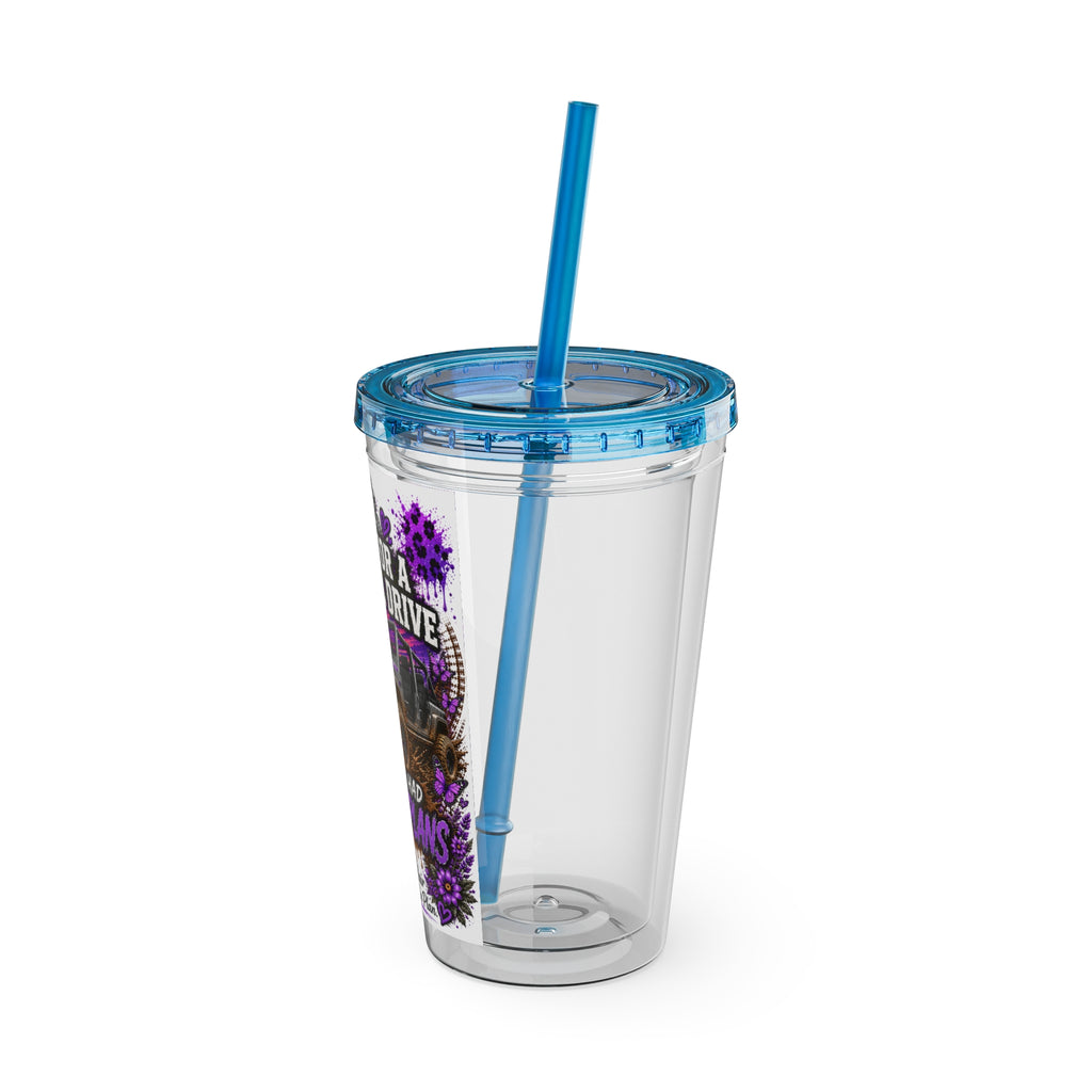 "I Left for a Peaceful Drive, The Mud Had Other Plans" Off‑Road Jeep Travel Cup — 16oz Tumbler with Straw