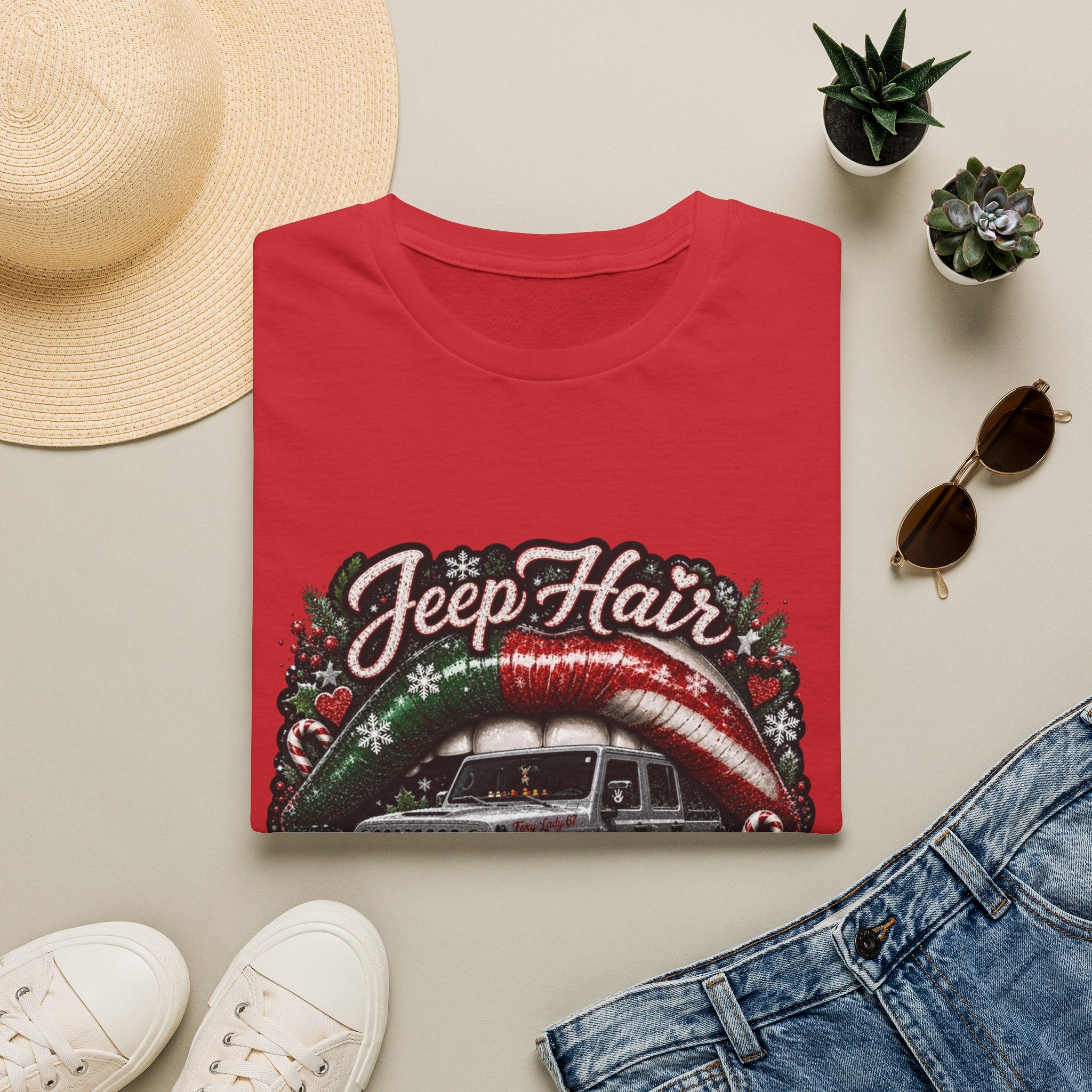 Jeep Hair Don't Care T-Shirt — Holiday Jeep Lover Graphic Tee