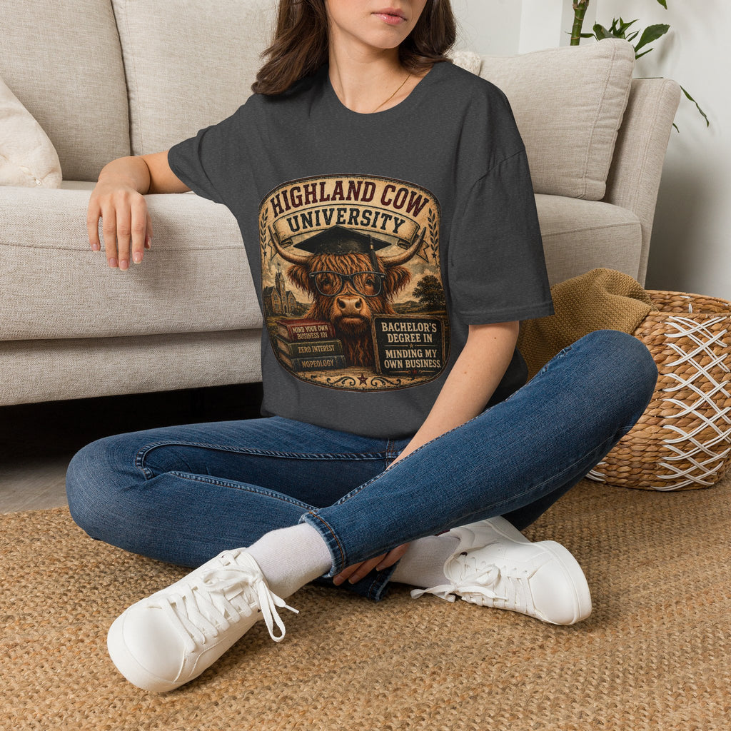 Highland Cow University Unisex Softstyle T-Shirt