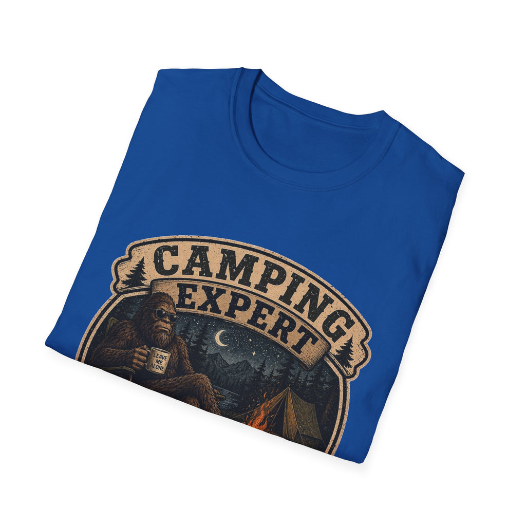 Camping Expert T-Shirt — “I Came. I Saw. I Avoided Everyone.” Outdoorsy Campfire Tee