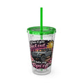 When It Gets Hot Out, I Take My Tops Off - Sunsplash Tumbler with Straw, 16oz