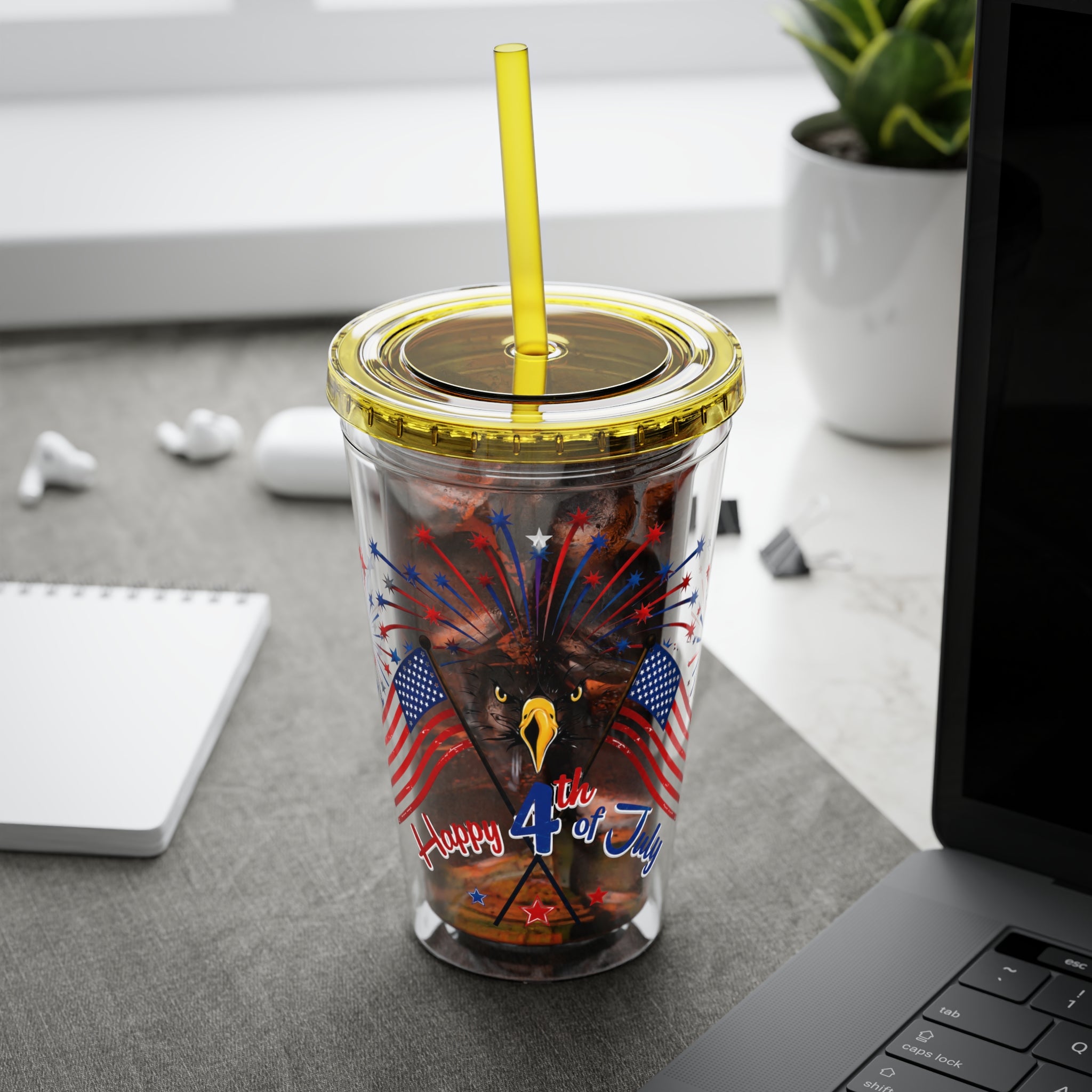 Sunsplash Tumbler with Straw, 16oz