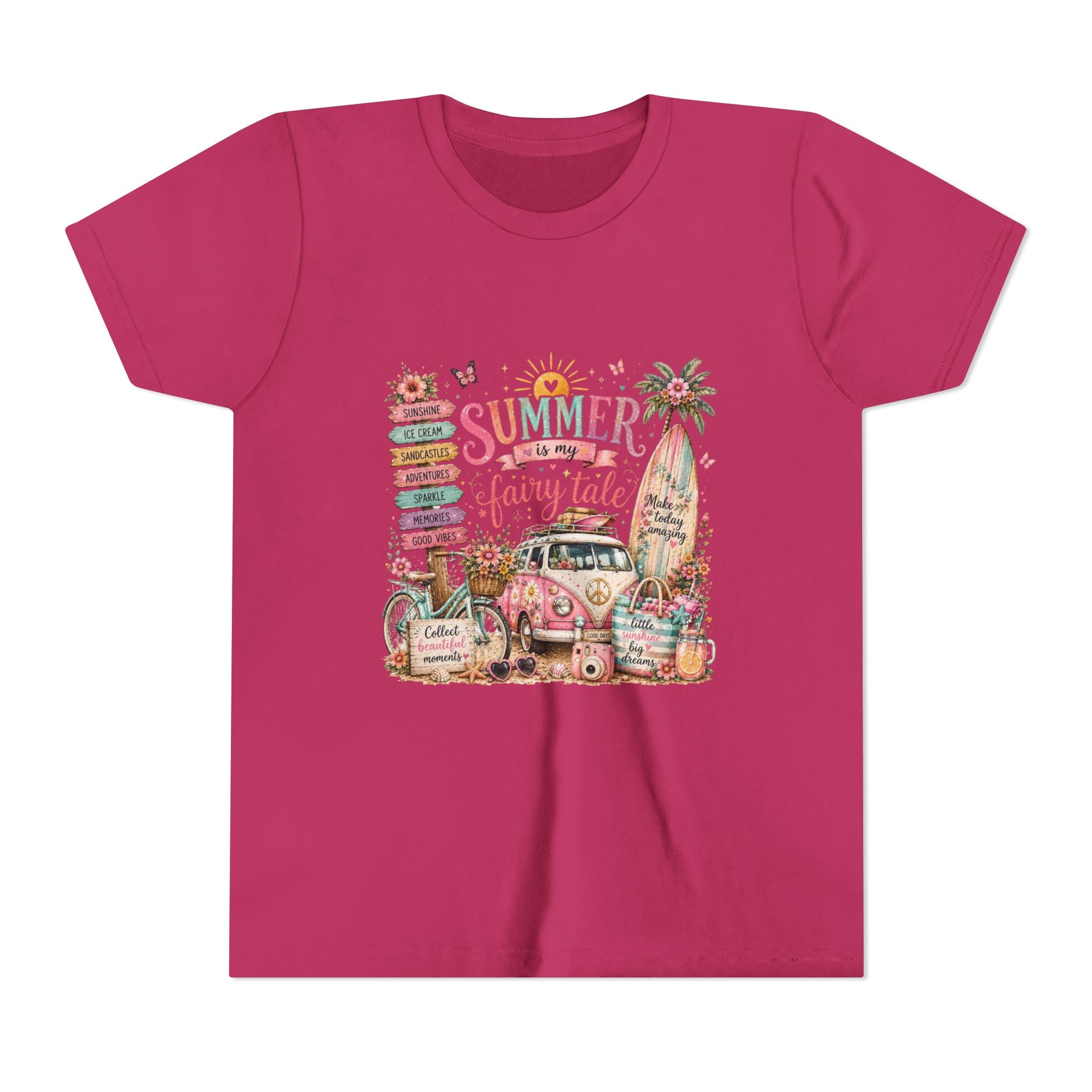 'Summer Fairy Tale' Retro Van Surf Graphic - Youth Tee
