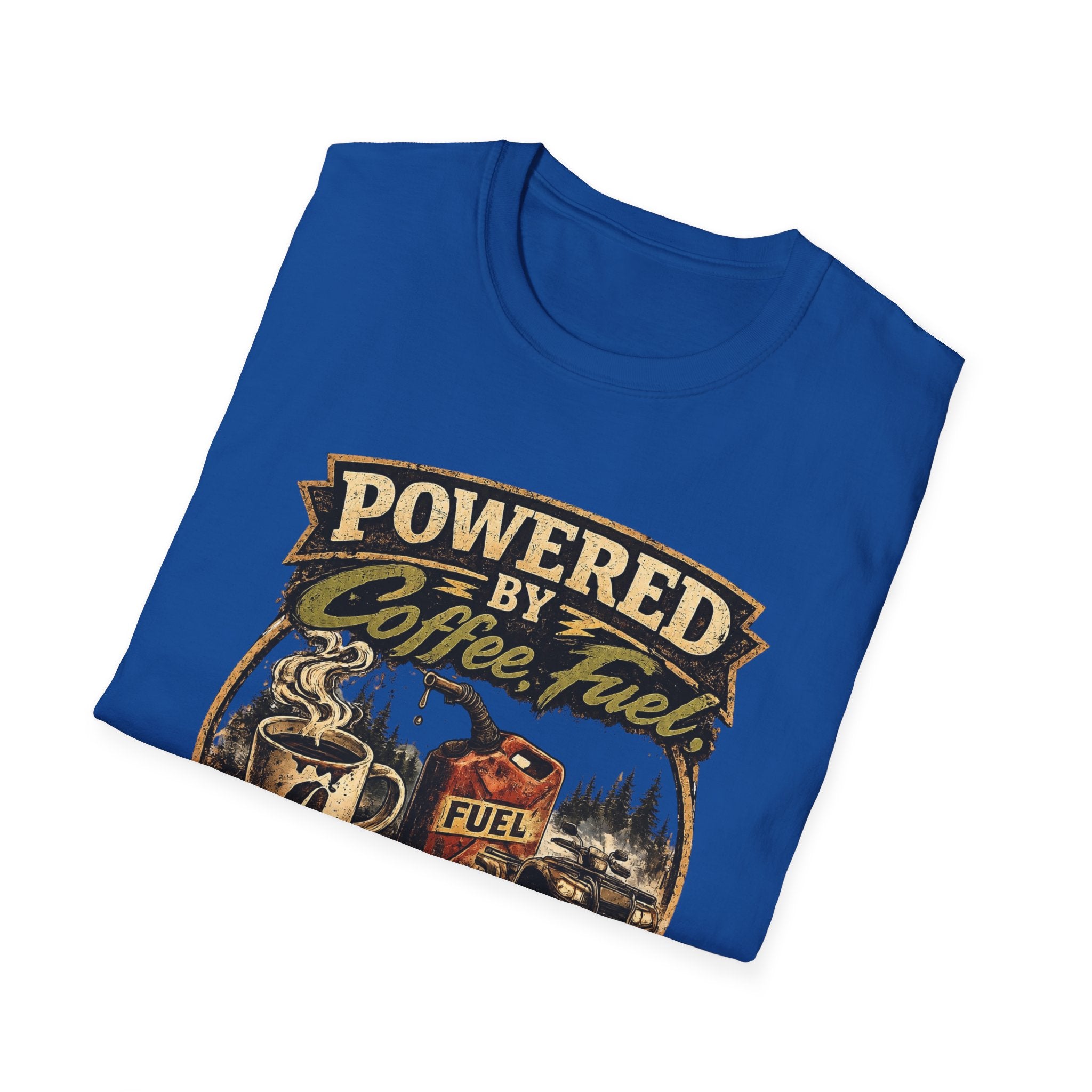 Powered by Coffee Fuel T-Shirt — Funny Coffee Lover Tee