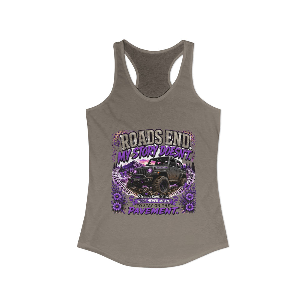 Roads End My Story Doesn't Women's Ideal Racerback Tank