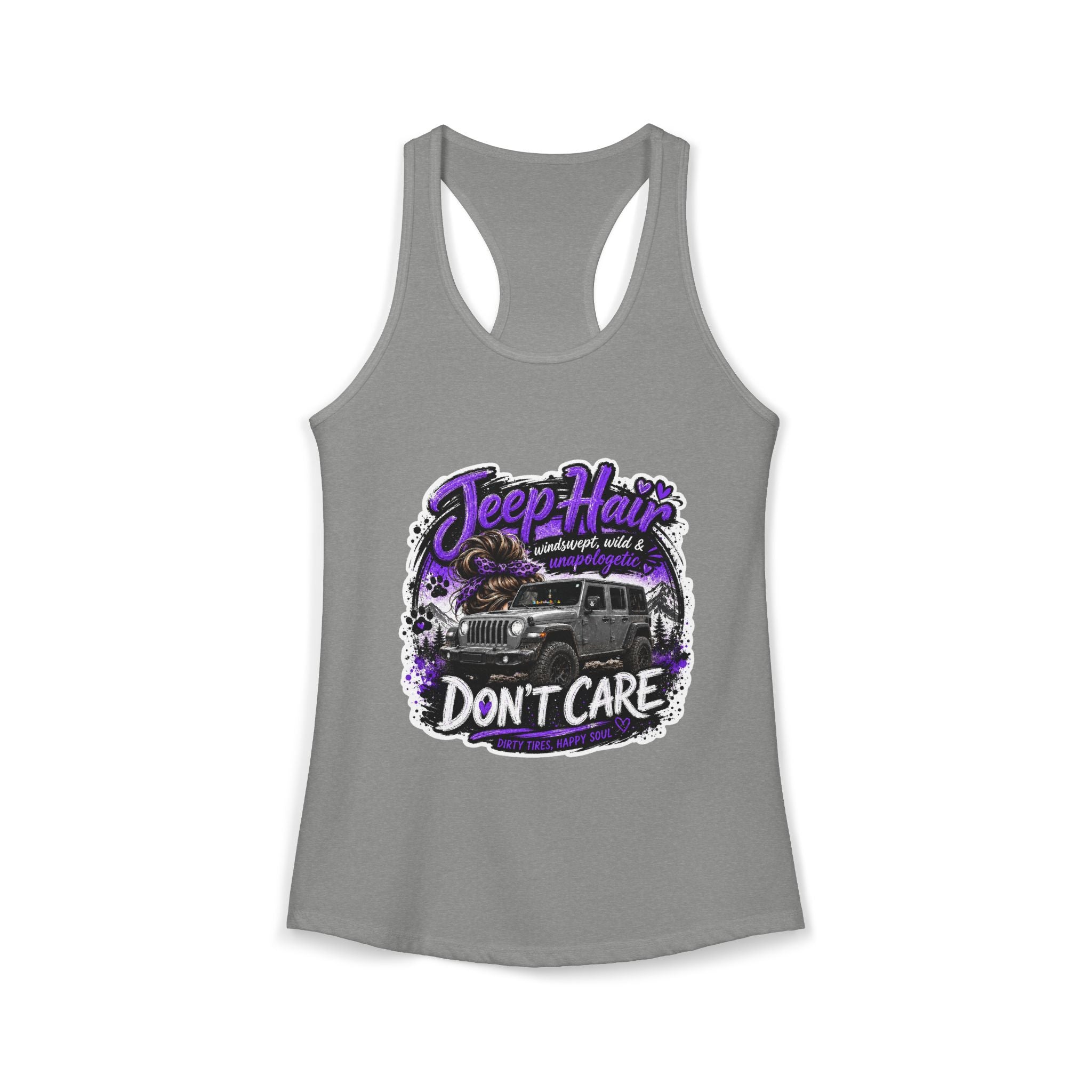 Jeep Hair Don't Care Jeep Women's Ideal Racerback Tank