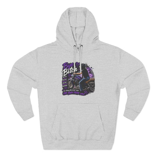 "Bitch" Retro Motorcycle Pullover — Biker Babe Graphic Hoodie