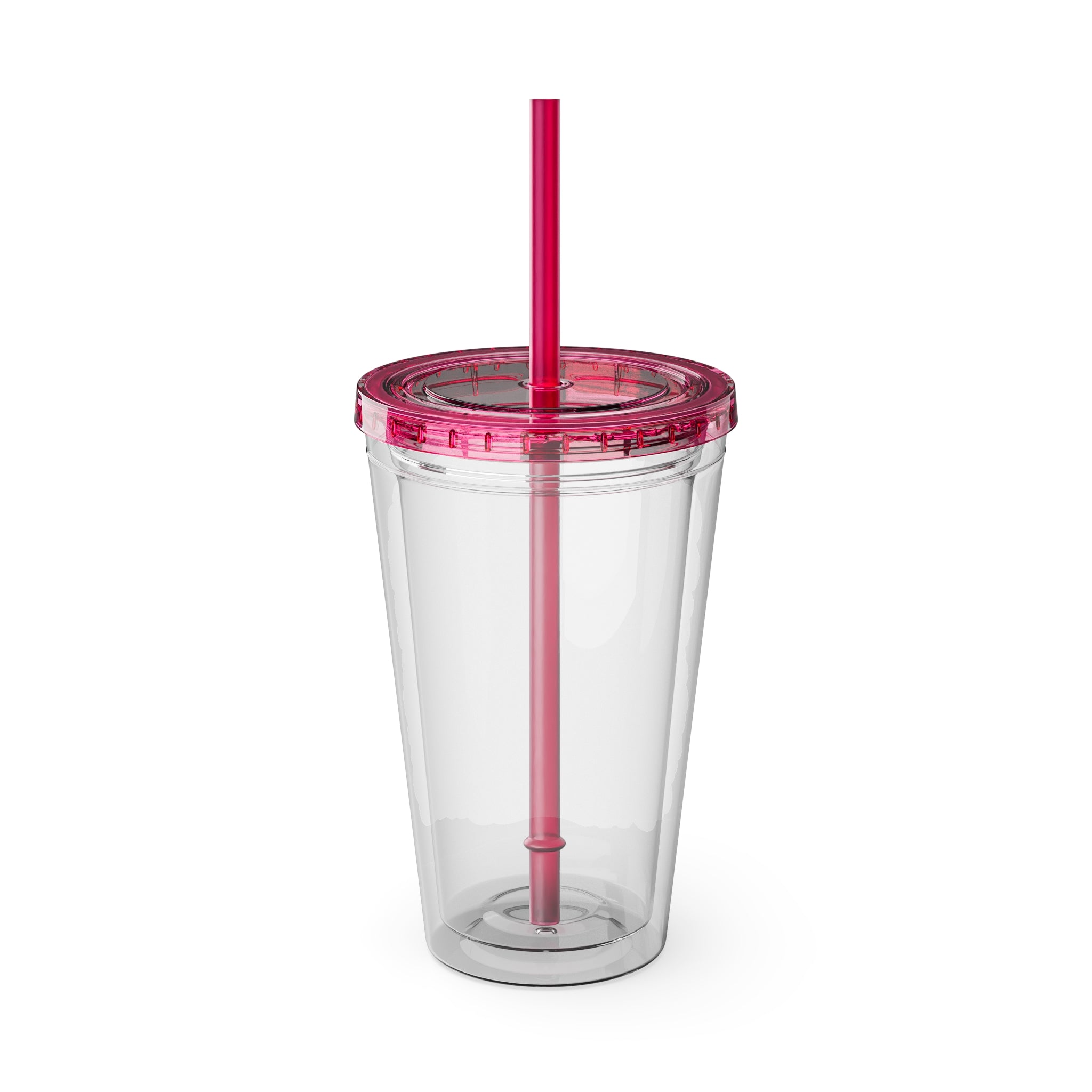 When It Gets Hot Out, I Take My Tops Off - Sunsplash Tumbler with Straw, 16oz
