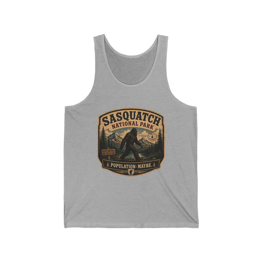 Sasquatch National Park Tank Top – Retro Bigfoot Patch Design