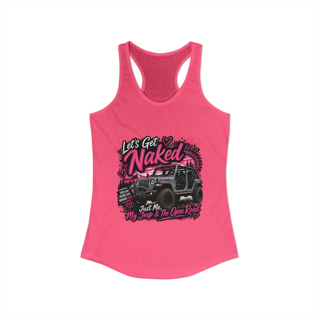 Let's Get Naked Jeep Women's Ideal Racerback Tank
