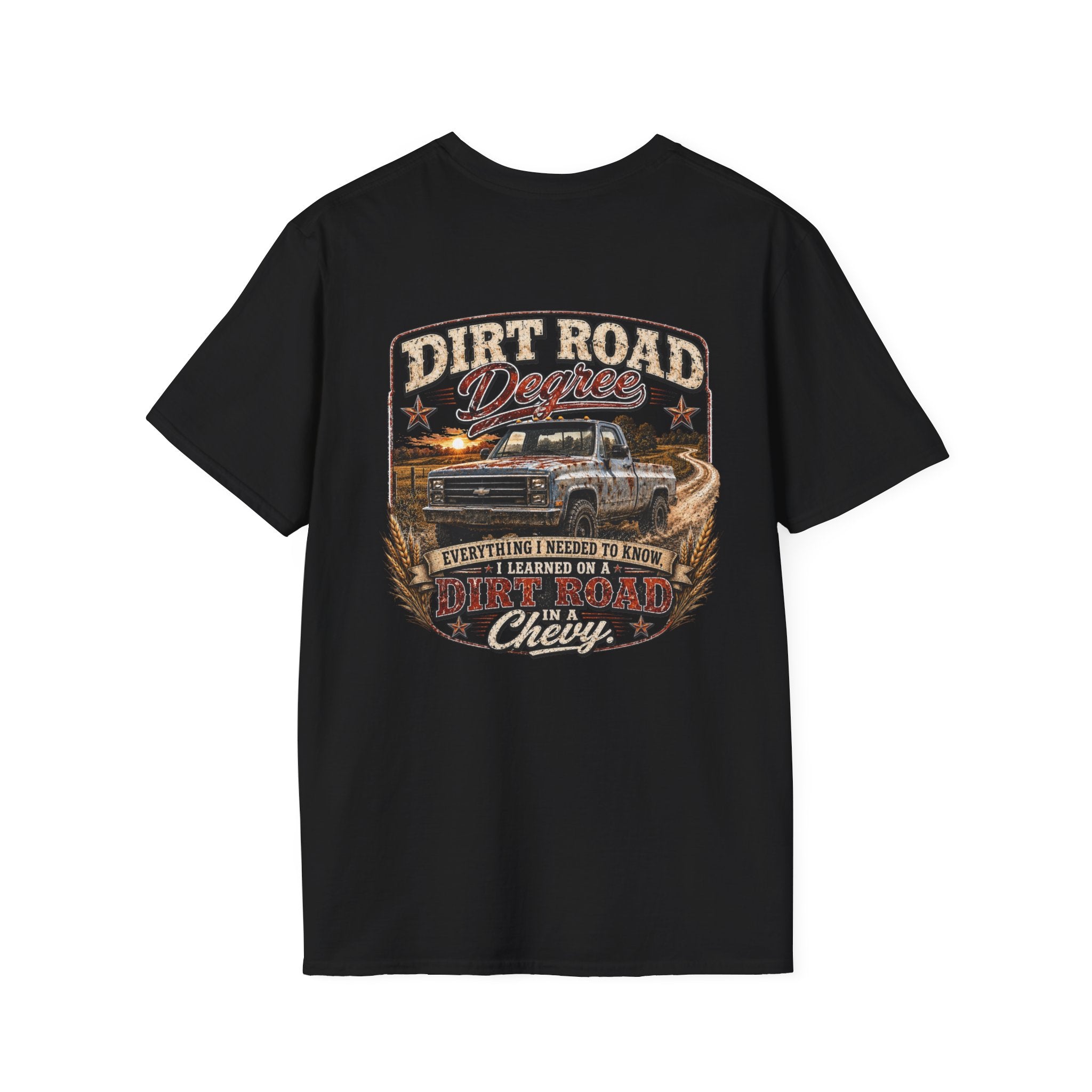 Dirt Road Degree - Chevrolet K30 Vintage Badge T-Shirt