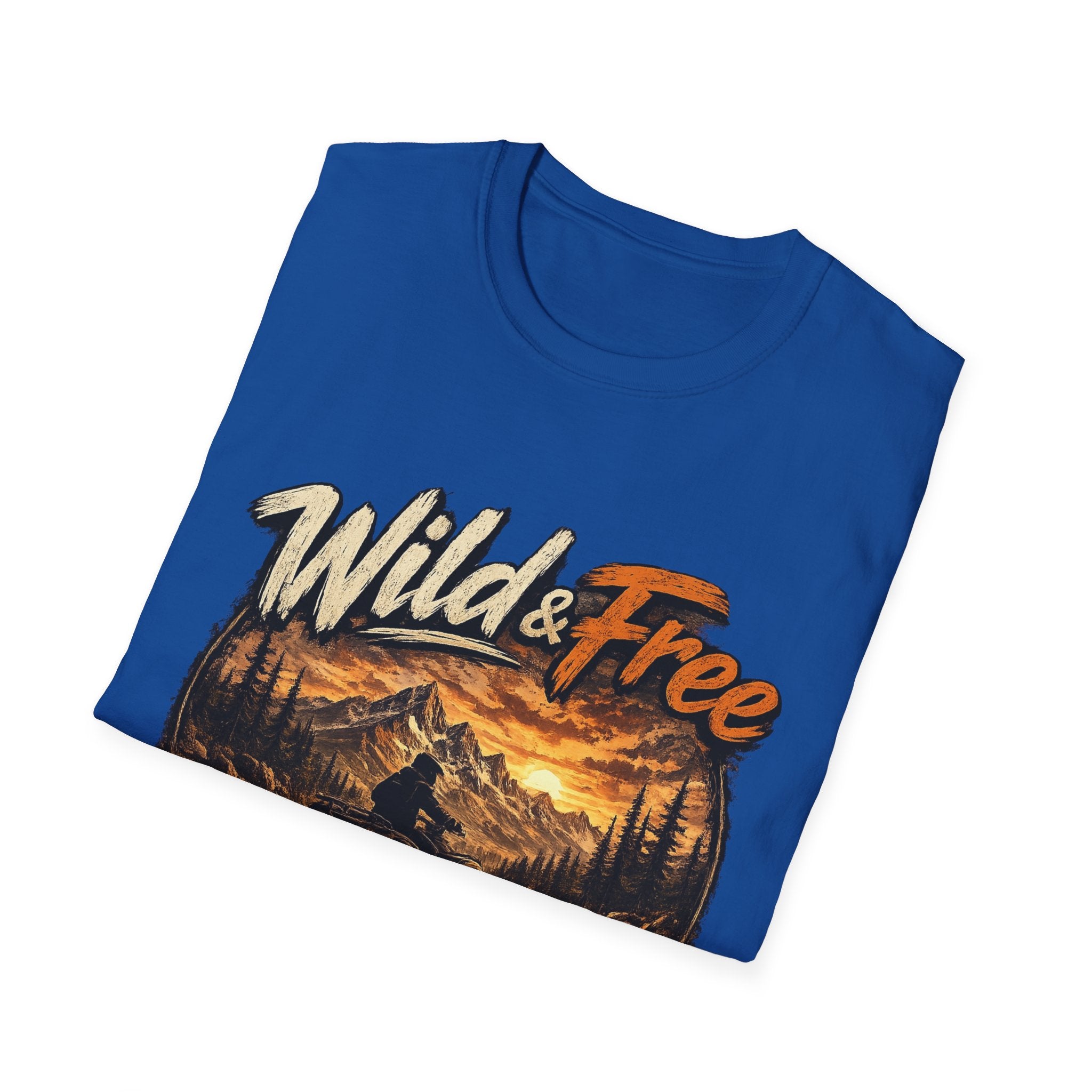 Wild & Free Mountain T-Shirt — 'The Best Roads Aren't Roads At All' Adventure Tee