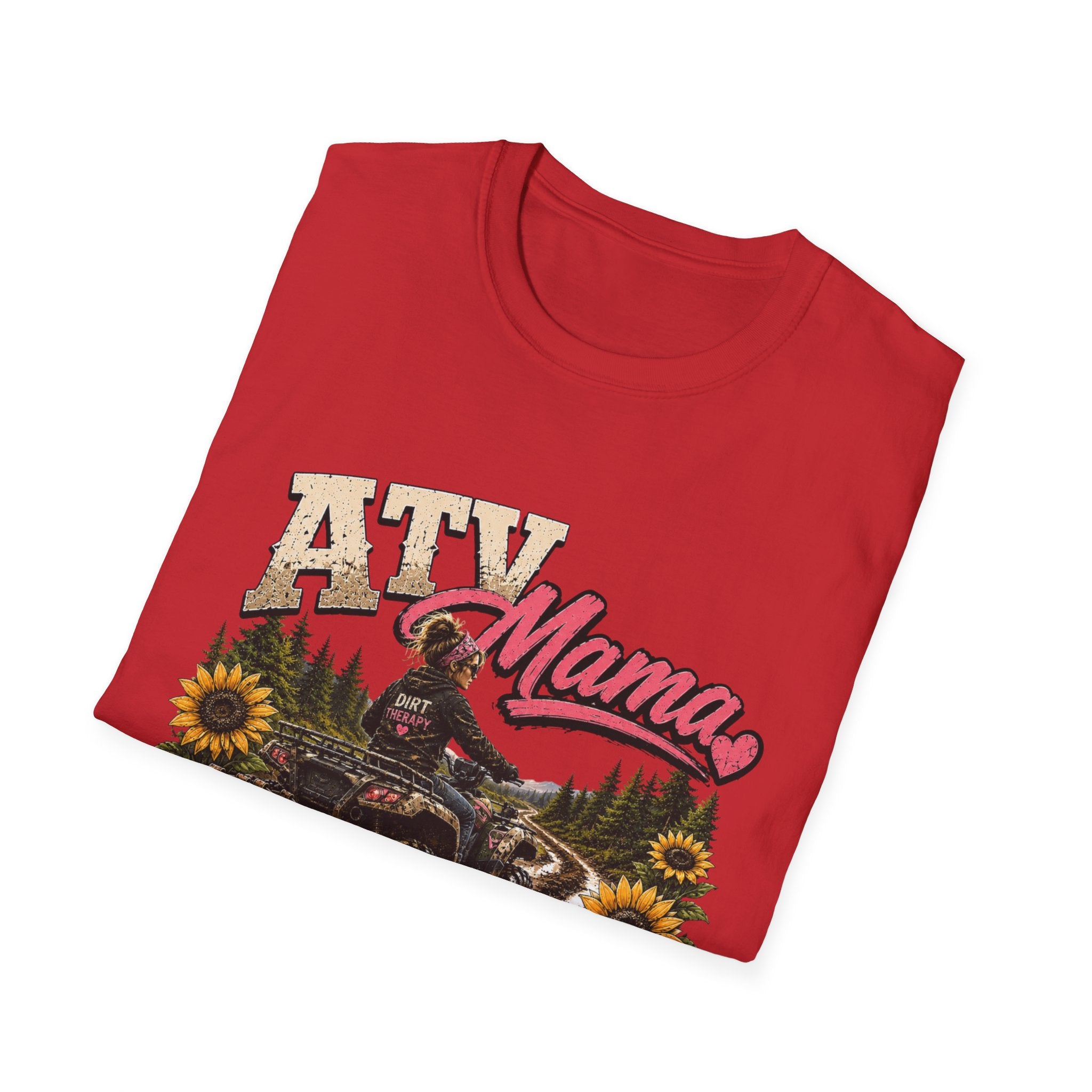 ATV Mama T-Shirt — Messy Hair, Muddy Boots Graphic Tee for Moms