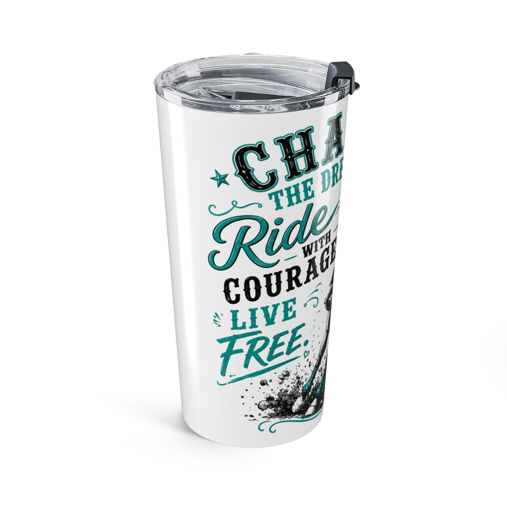 Chase the Dream Horse Teal Tumbler 20oz