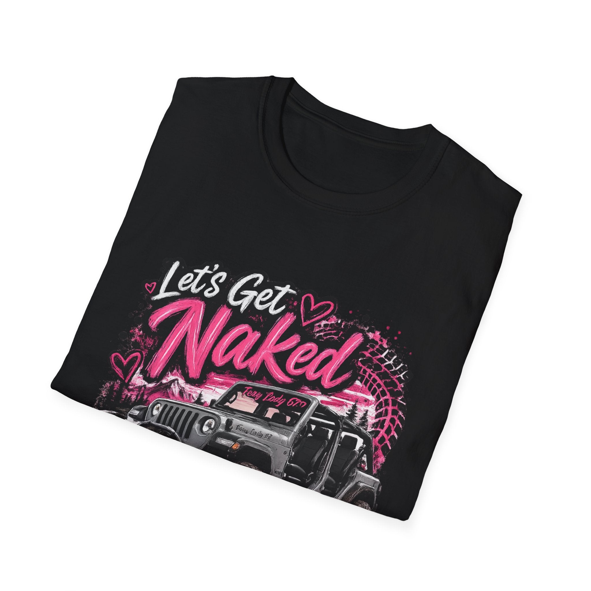 Jeep 'Let's Get Naked' Graphic T-Shirt — Funny Off-Roading Top
