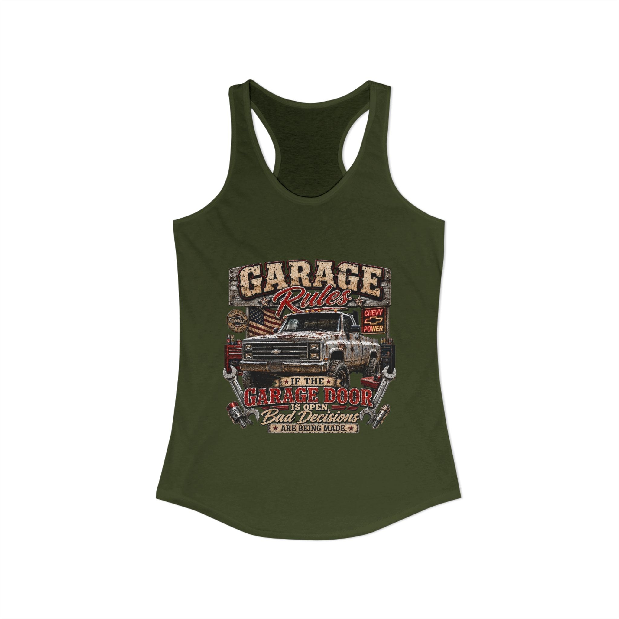 Garage Rules Ideal Racerback Tank