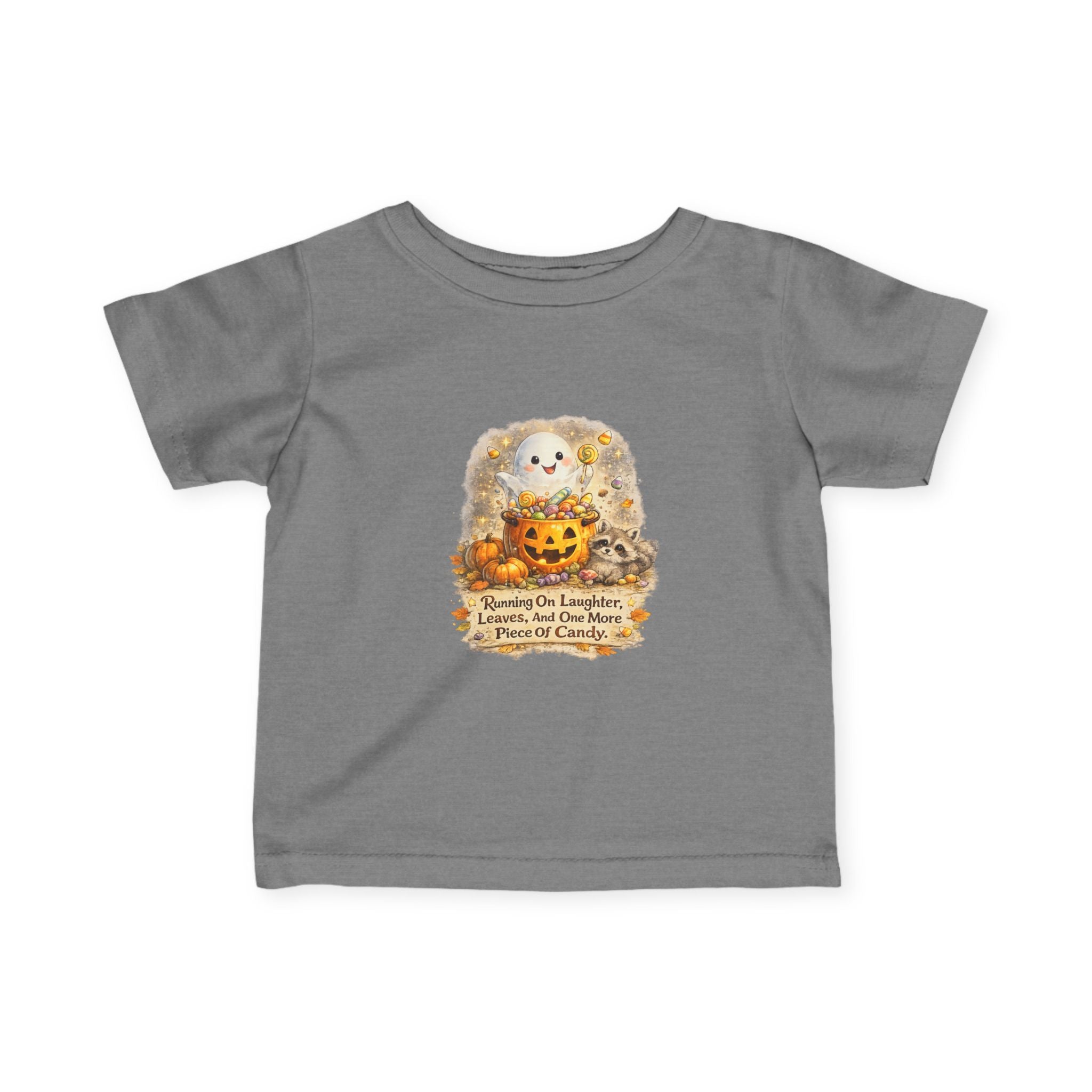 Cute Pumpkin & ‘Sharing Our Laughter…Peace Of Candy’ Baby T-Shirt – Infant Halloween Ghost Tee