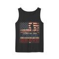 Patriotic Tank Top — "Land of the Free Because of the Brave" Military Tribute