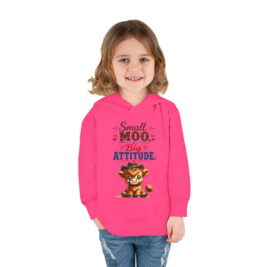 Small Moo Big Attitude Toddler Pullover Fleece Hoodie