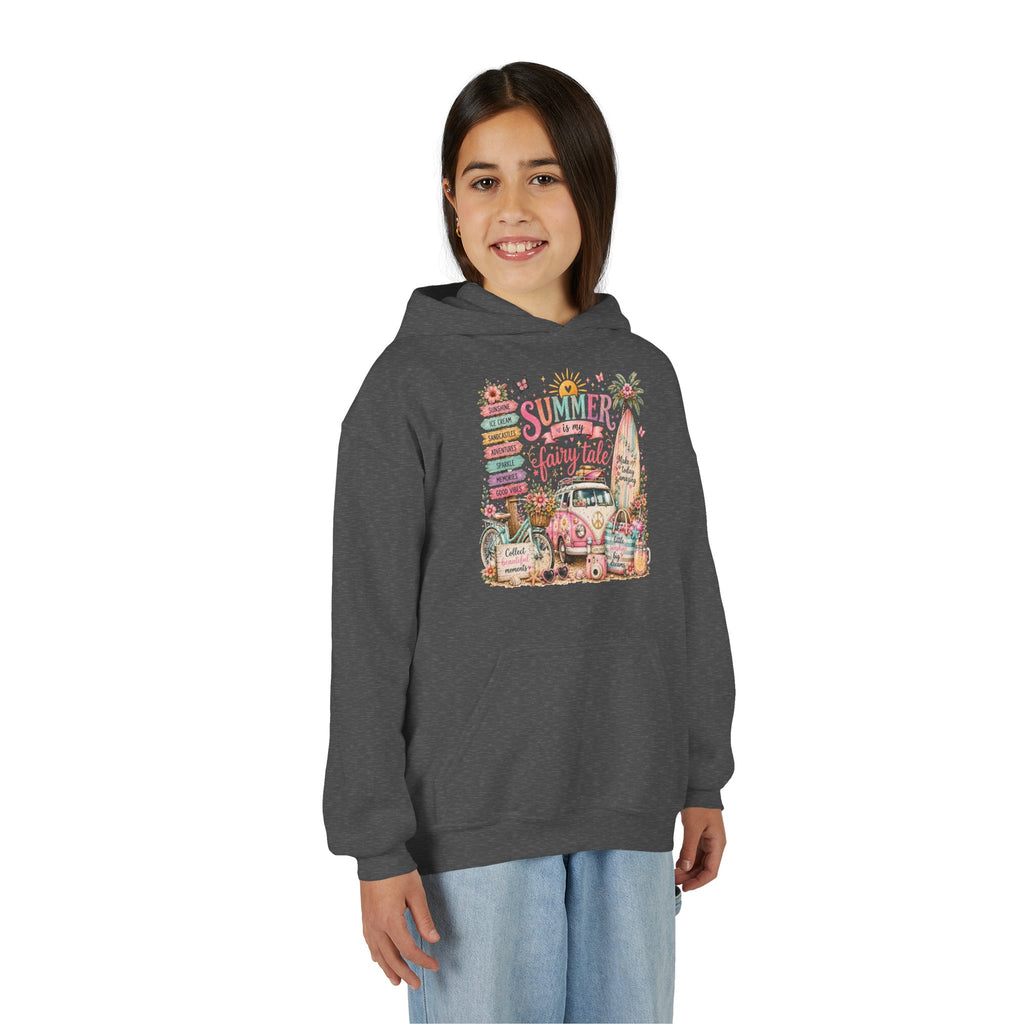 'Summer Fairy Tale' Retro Beach Camper Graphic – Youth Hoodie