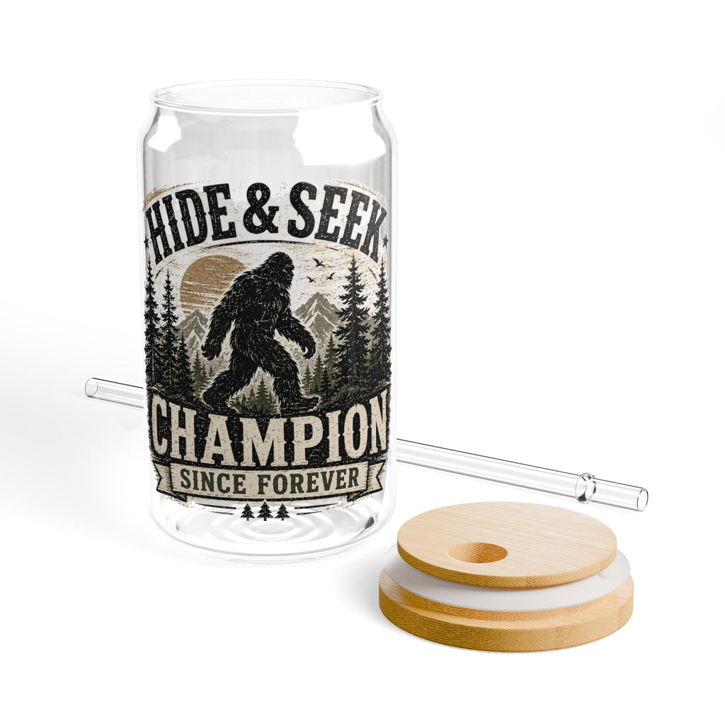 Hide & Seek Champion Since Forever Bigfoot Glass Straw Cup, 16oz