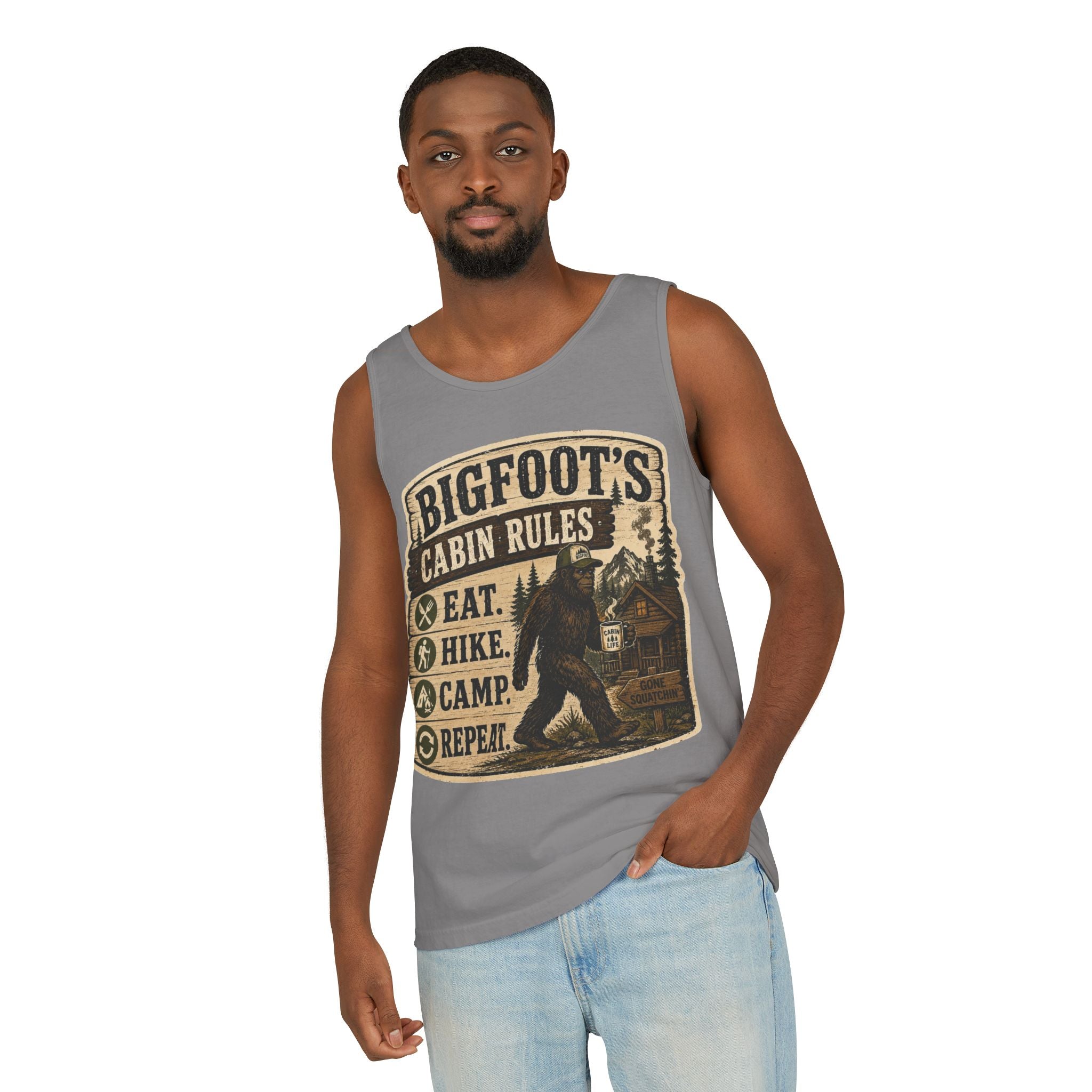 Bigfoot's Cabin Rules Tank Top