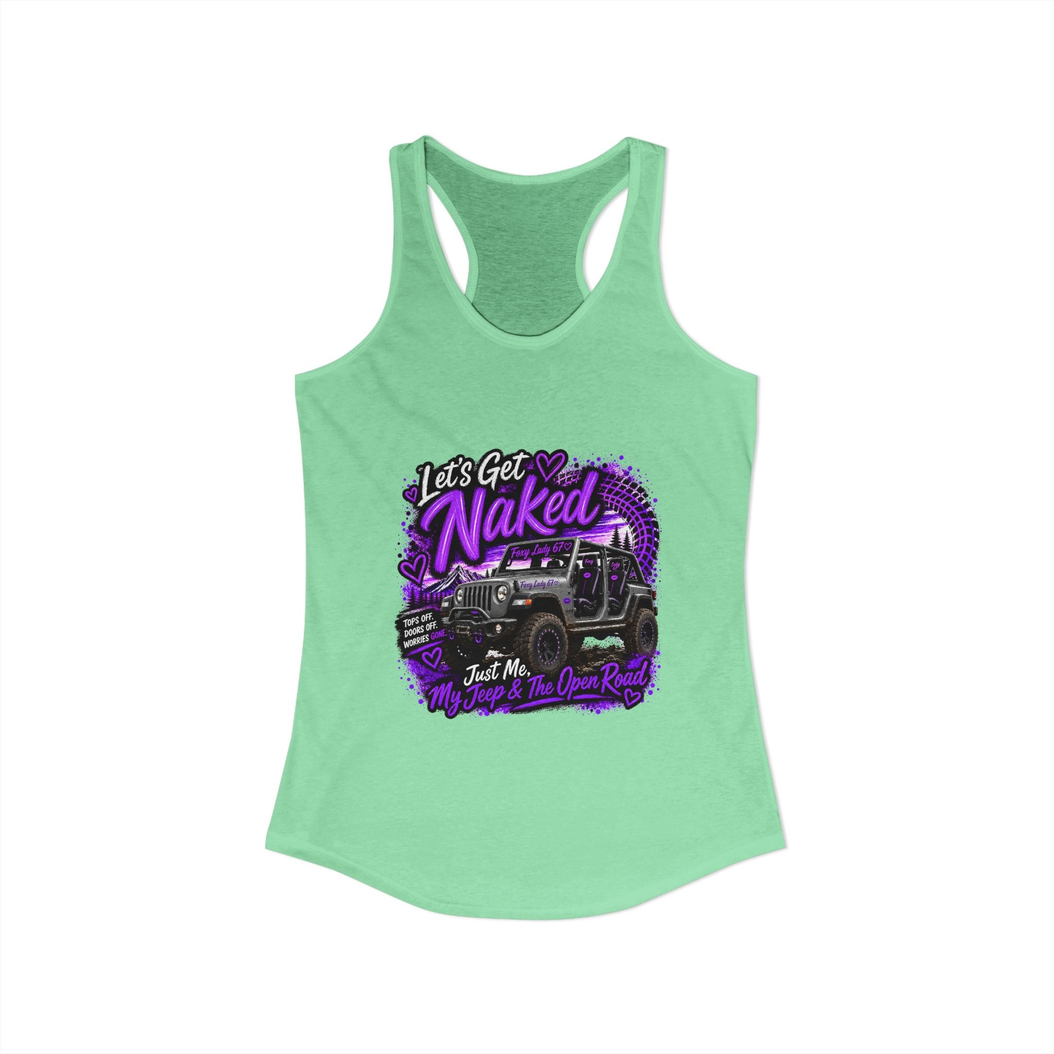 Let's Get Naked Jeep - Women's Ideal Racerback Tank