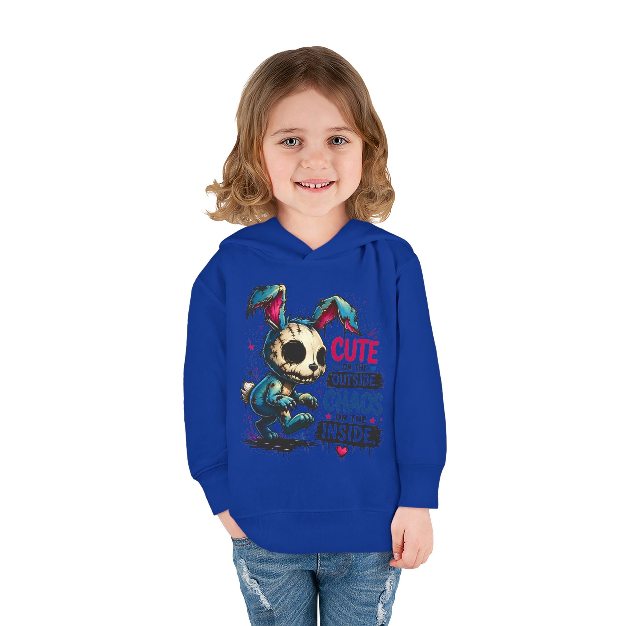 Cute on the outside Choas on the inside Toddler Pullover Fleece Hoodie