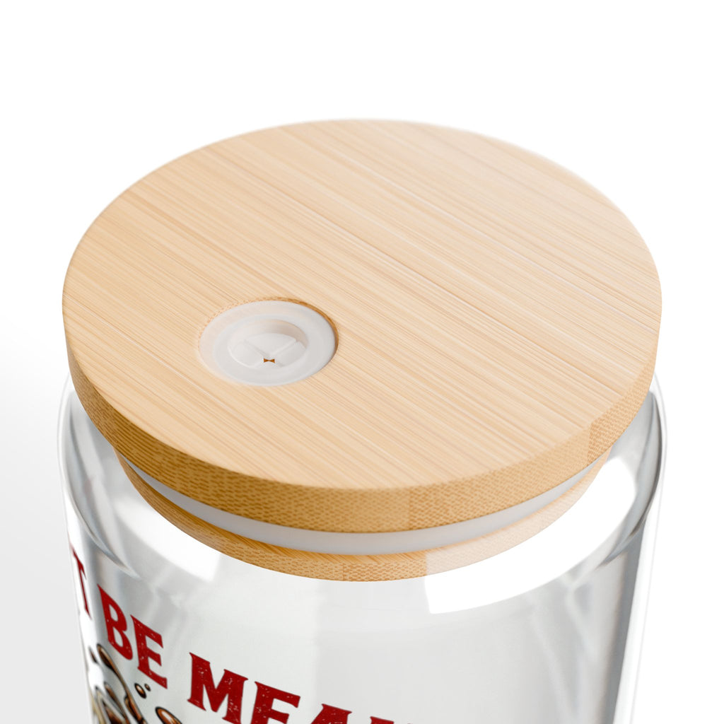 Don't Be Mean...Just Drink Caffeine Glass Straw Cup, 16oz
