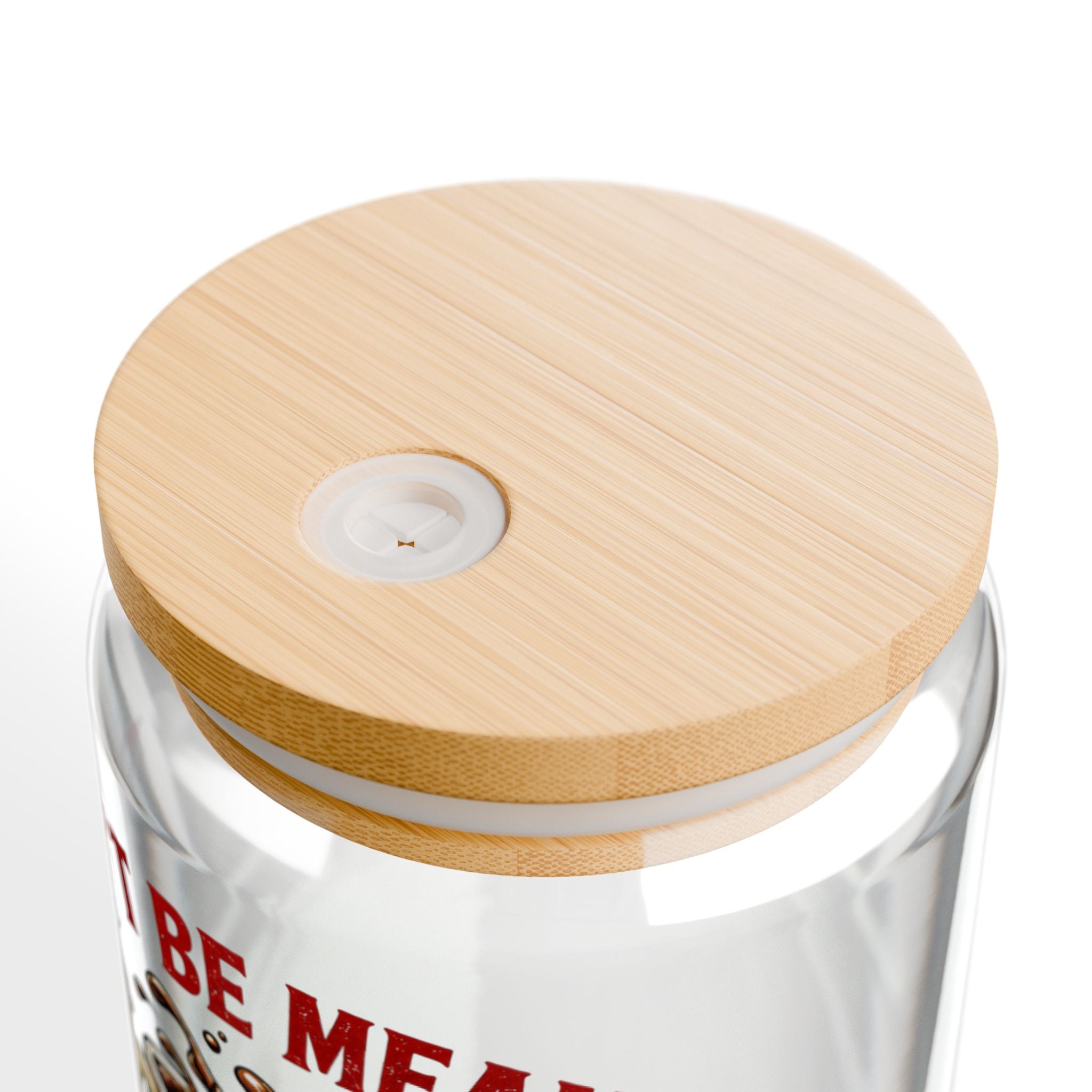 Don't Be Mean...Just Drink Caffeine Glass Straw Cup, 16oz