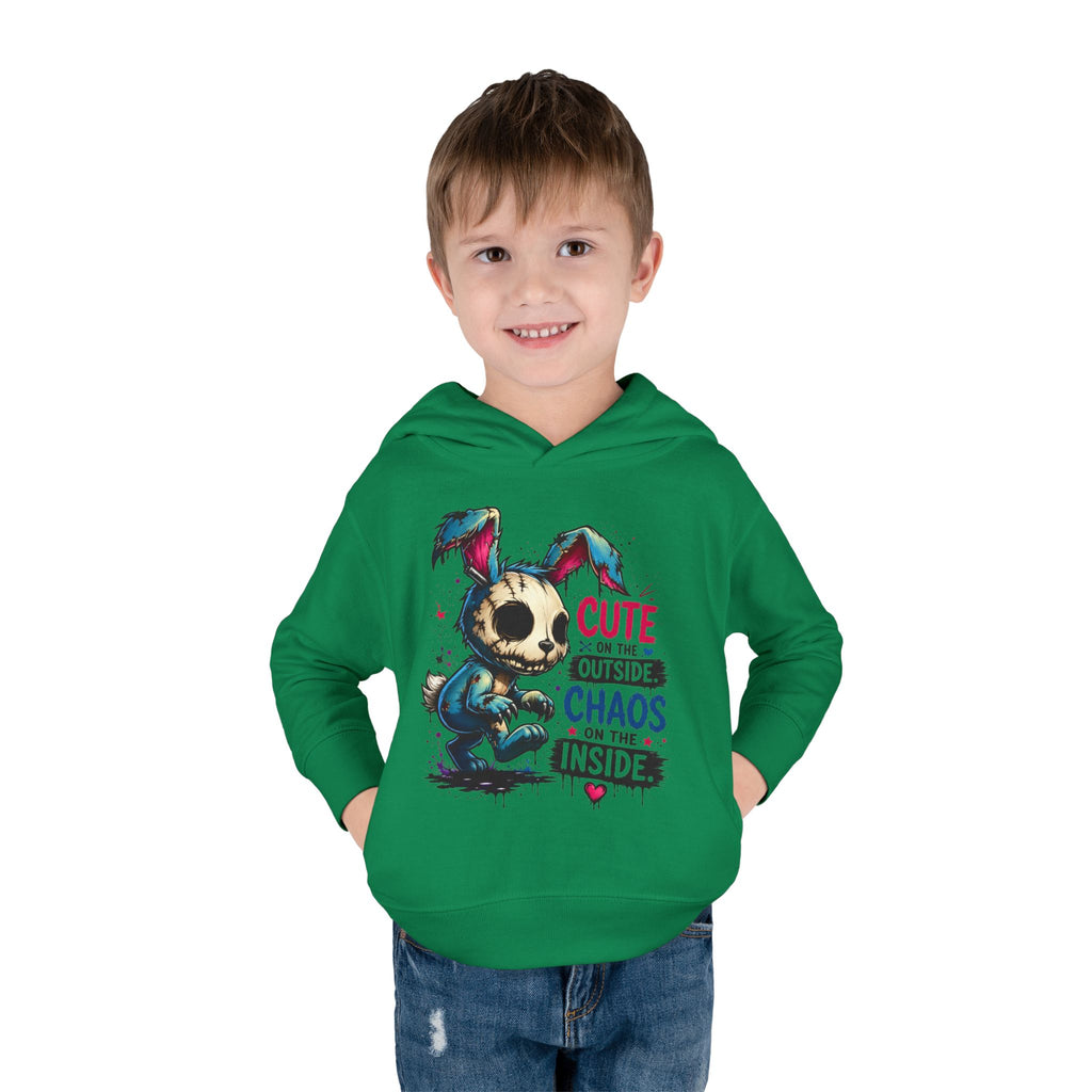 Cute on the outside Choas on the inside Toddler Pullover Fleece Hoodie