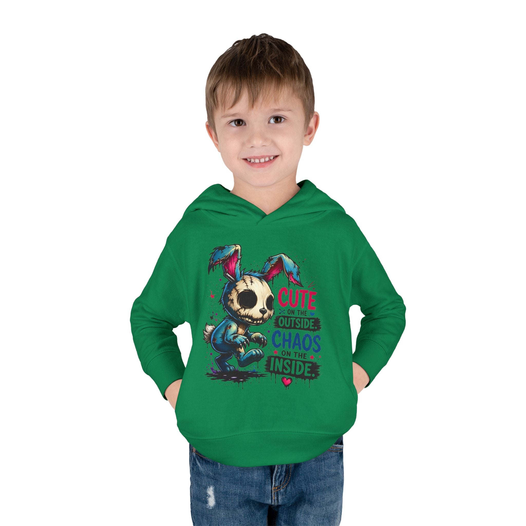 Cute on the outside Choas on the inside Toddler Pullover Fleece Hoodie