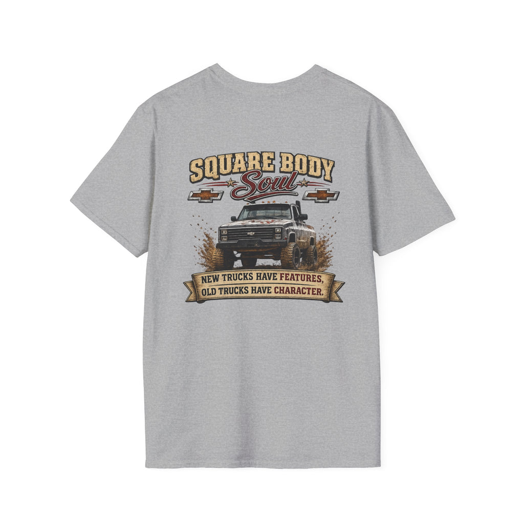 Square Body Soul - Chevrolet K30 Vintage Truck Pocket T‑Shirt