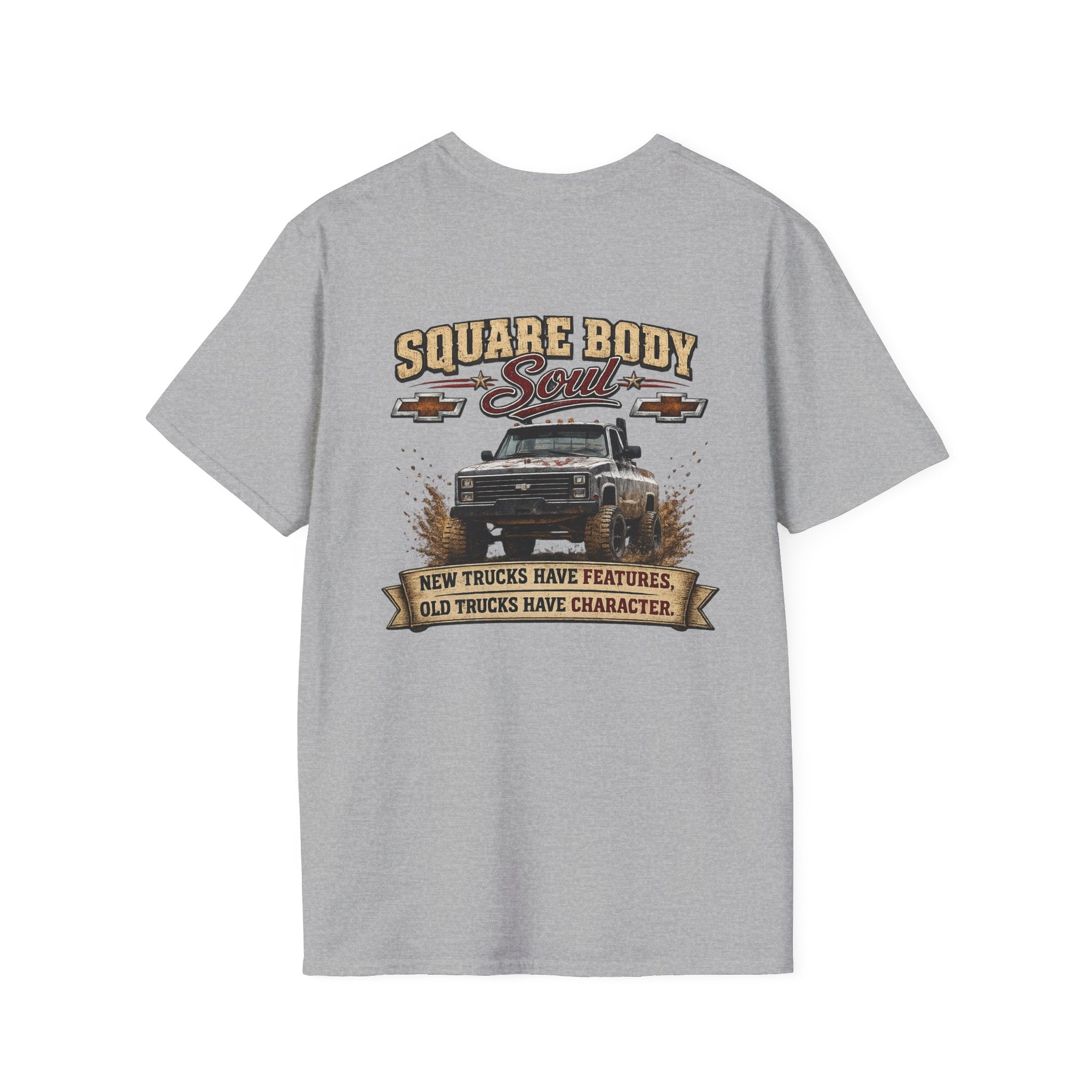 Square Body Soul - Chevrolet K30 Vintage Truck Pocket T‑Shirt