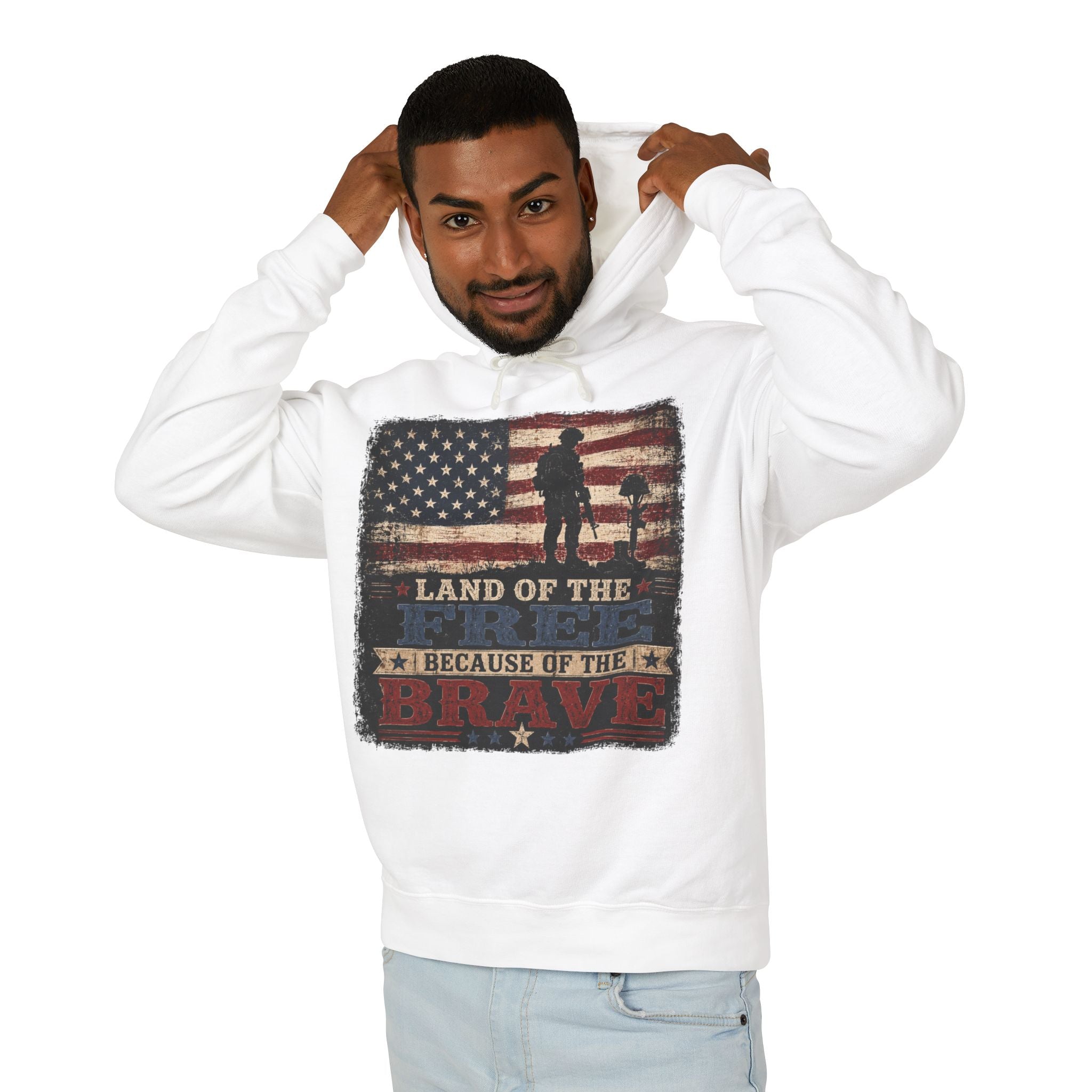 Land of the Free Because of the Brave Hoodie