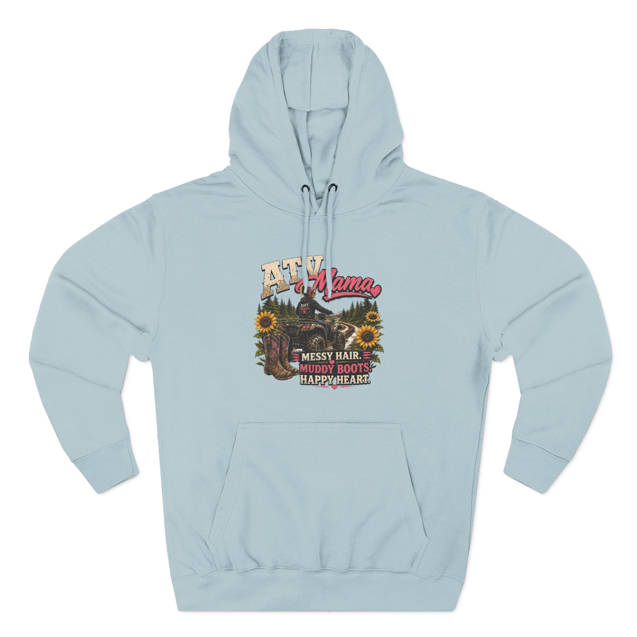 Mama Farm Hoodie — Messy Hair, Muddy Boots Graphic Sweatshirt