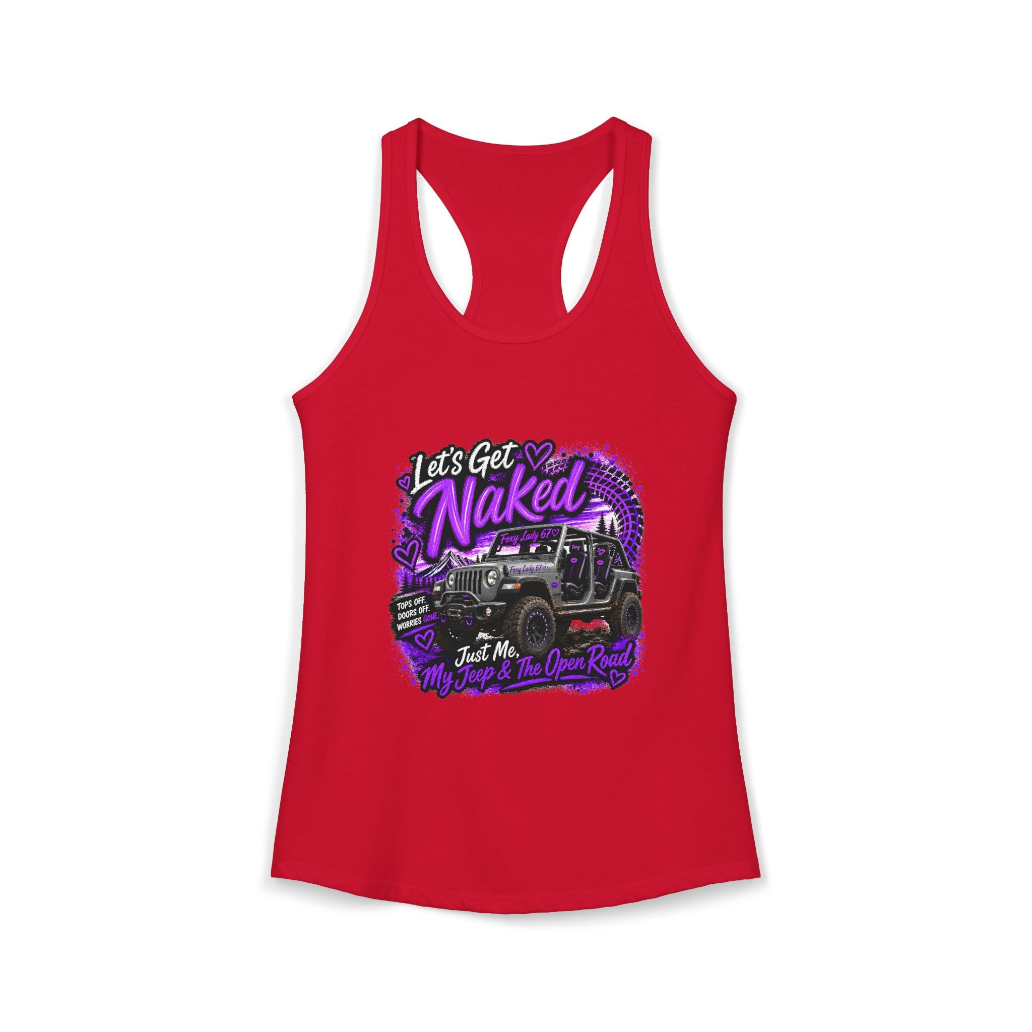 Let's Get Naked Jeep - Women's Ideal Racerback Tank