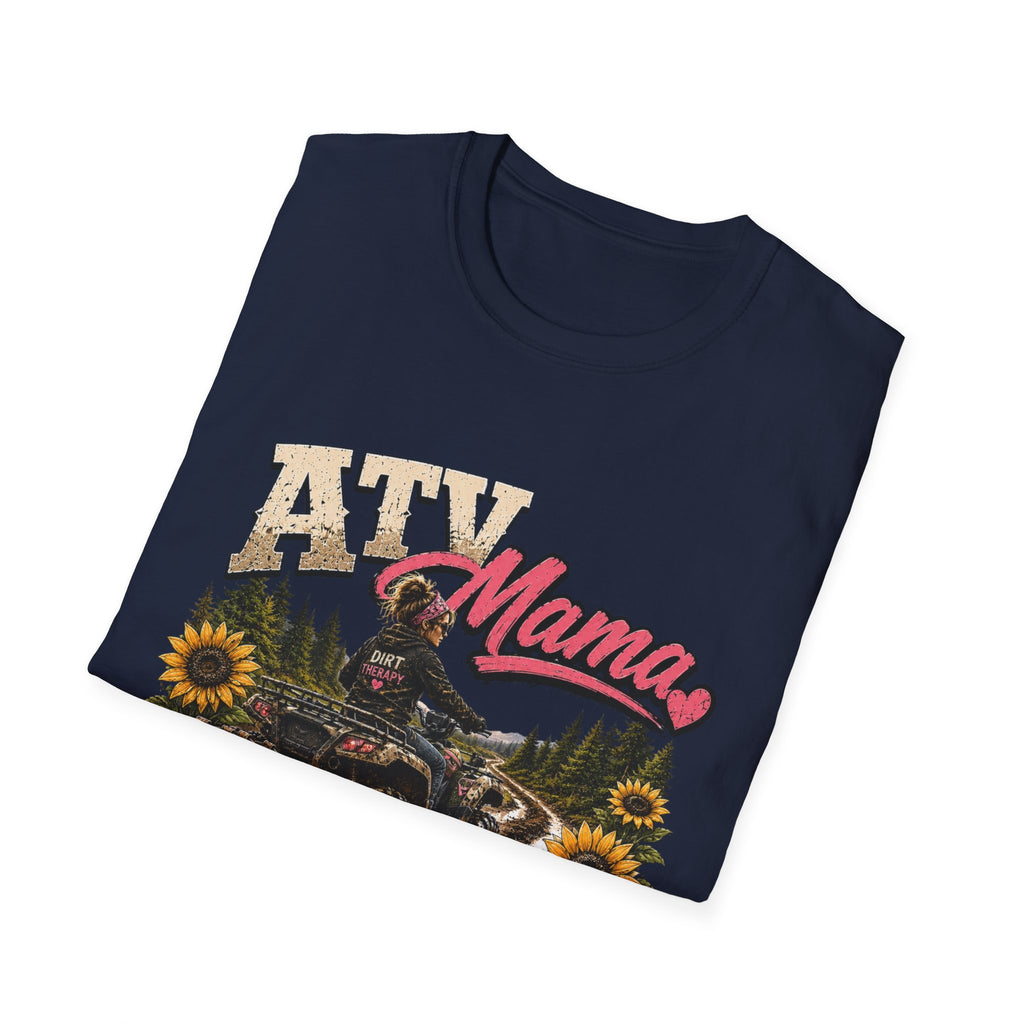 ATV Mama T-Shirt — Messy Hair, Muddy Boots Graphic Tee for Moms