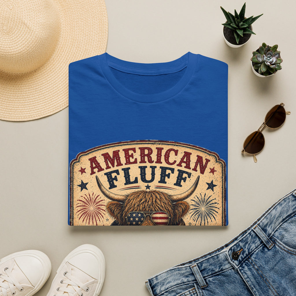 American Fluff Highland Cow Unisex Softstyle T-Shirt