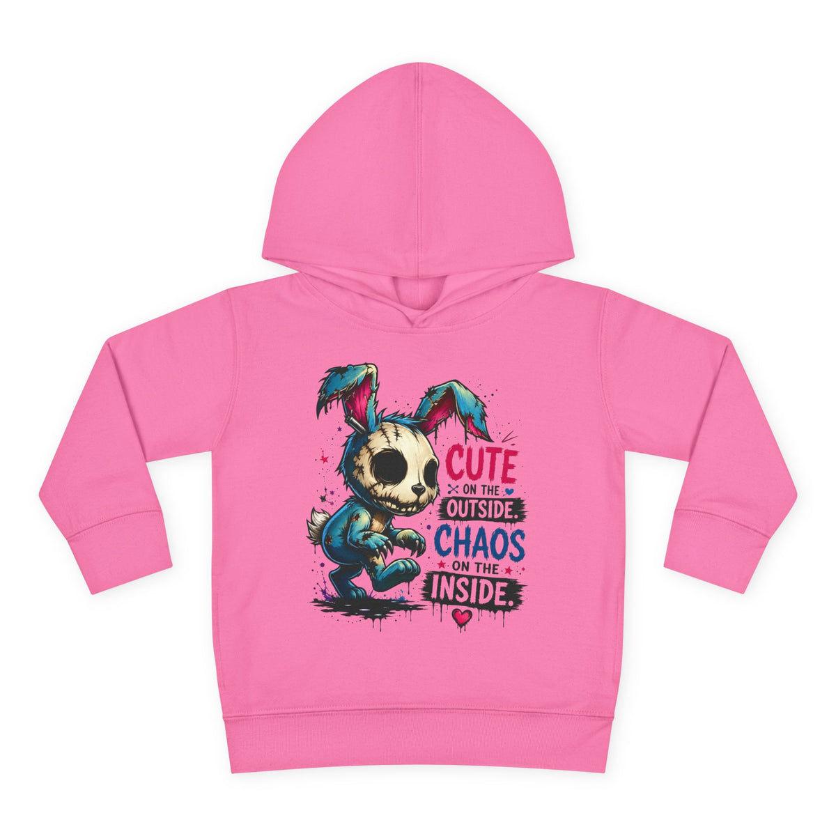 Cute on the outside Choas on the inside Toddler Pullover Fleece Hoodie