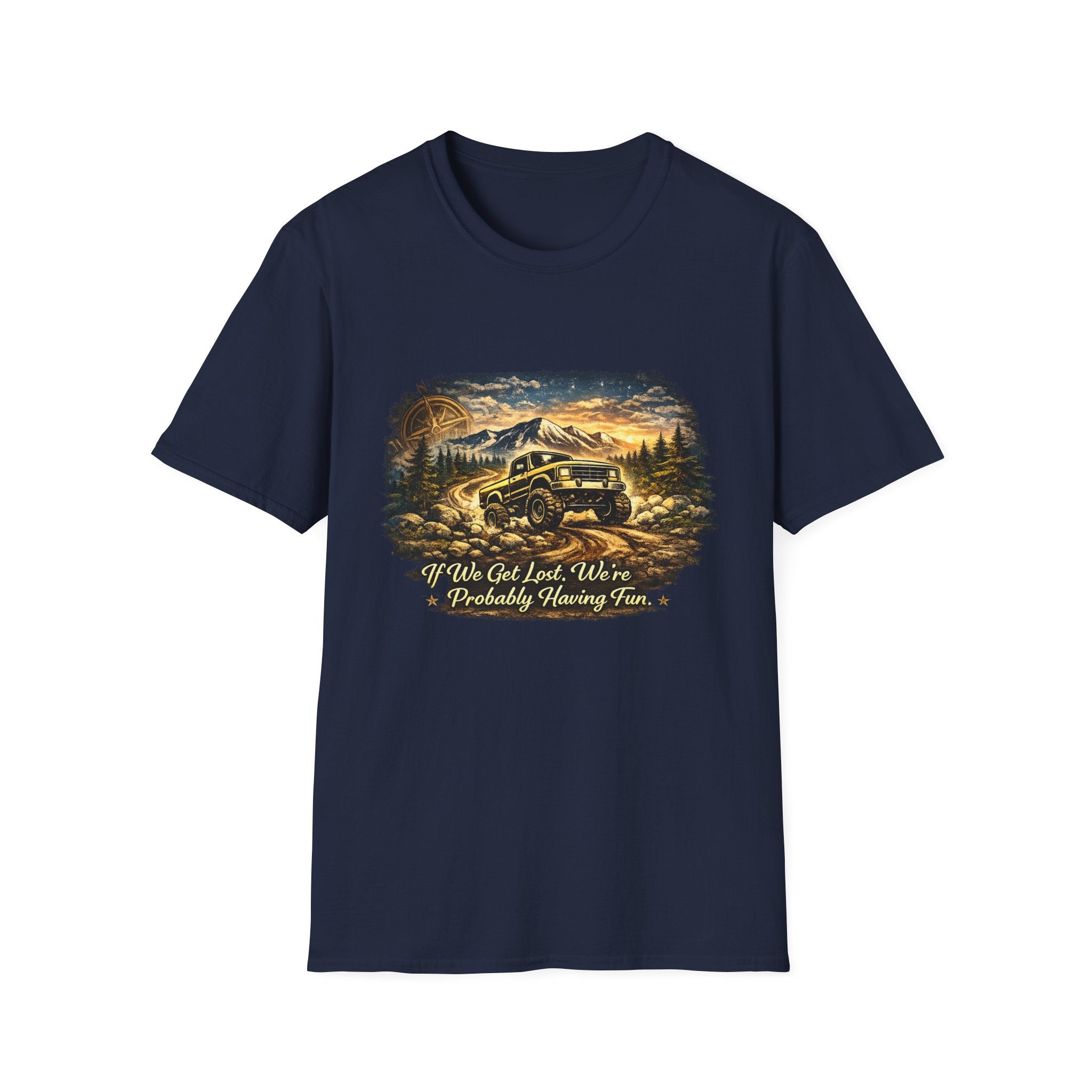 Off-Road Adventure T-Shirt – 'We’ve Got Lost, We’re Probably Having Fun' Scenic Truck Tee