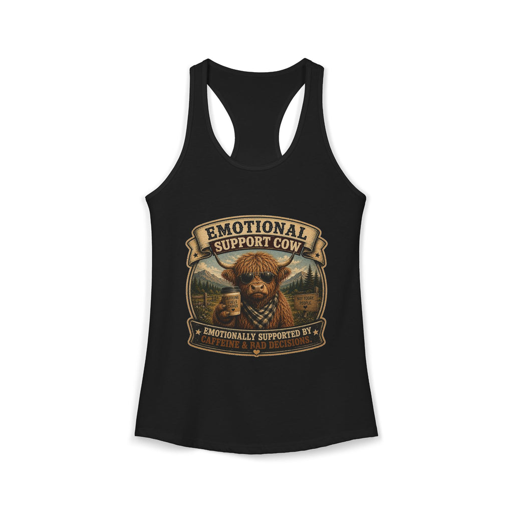 Emotional Support Cow Women's Ideal Racerback Tank