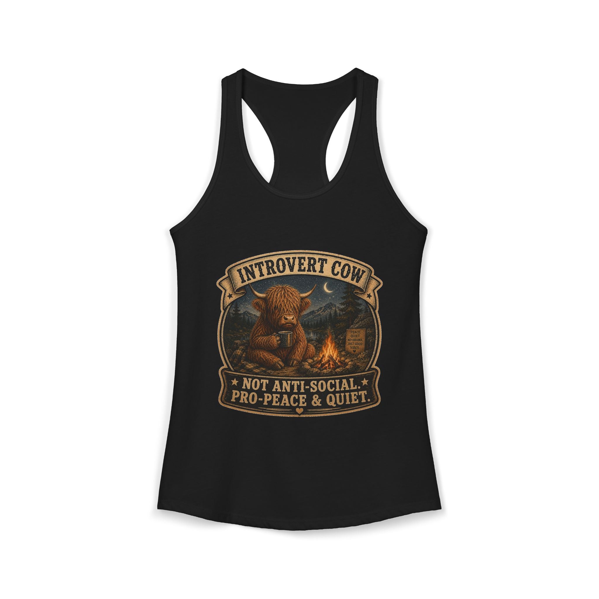 Introvert Highland Cow Women's Ideal Racerback Tank